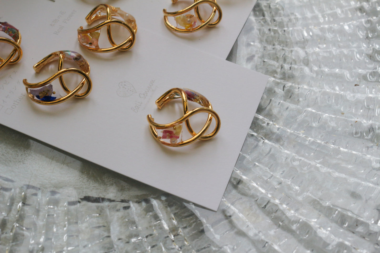 Linked Droplet Ear Cuffs (Limited item) - No.1