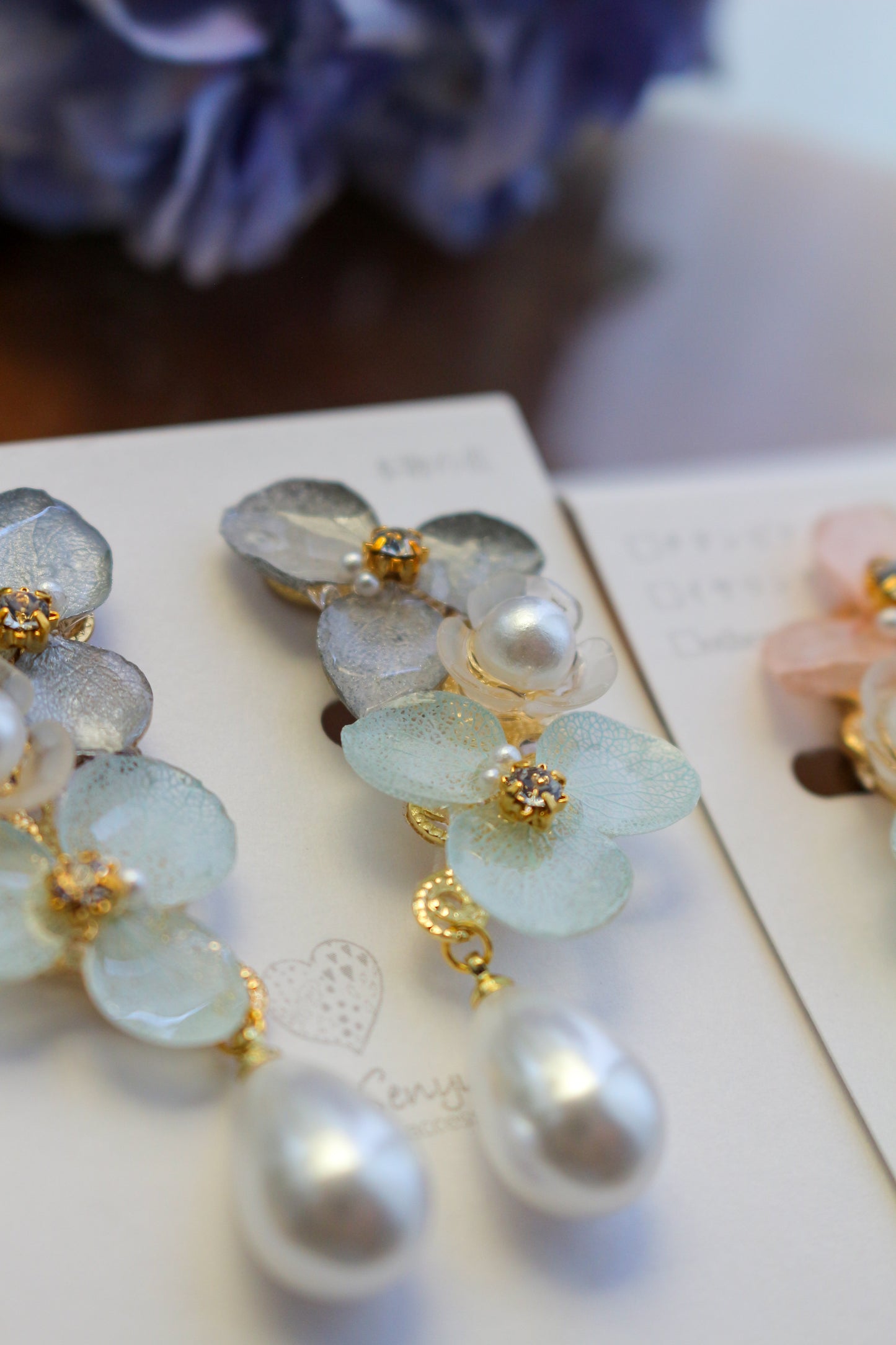 Hydrangea Path Earrings No.1 イヤリング Clip-on