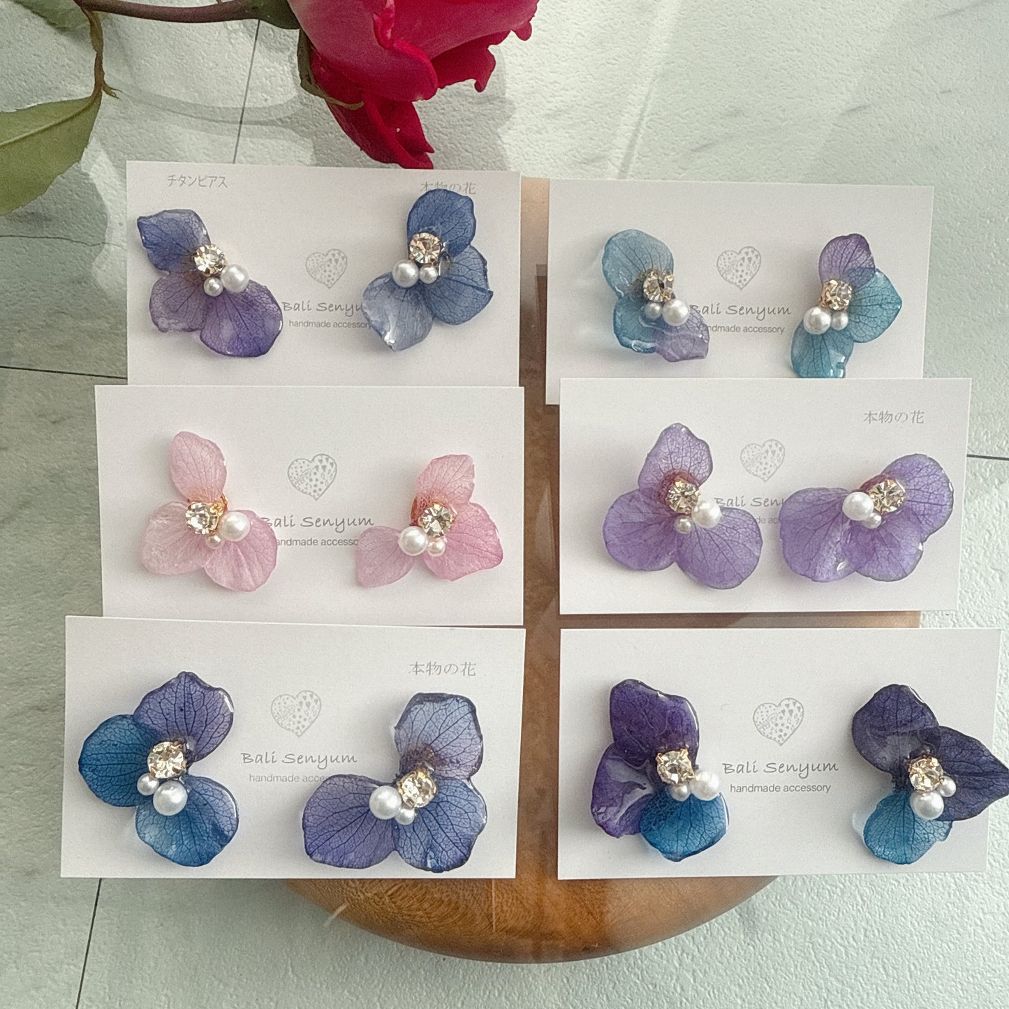 Hydrangea Wing No.112- Titanium Pierce(ピアス)