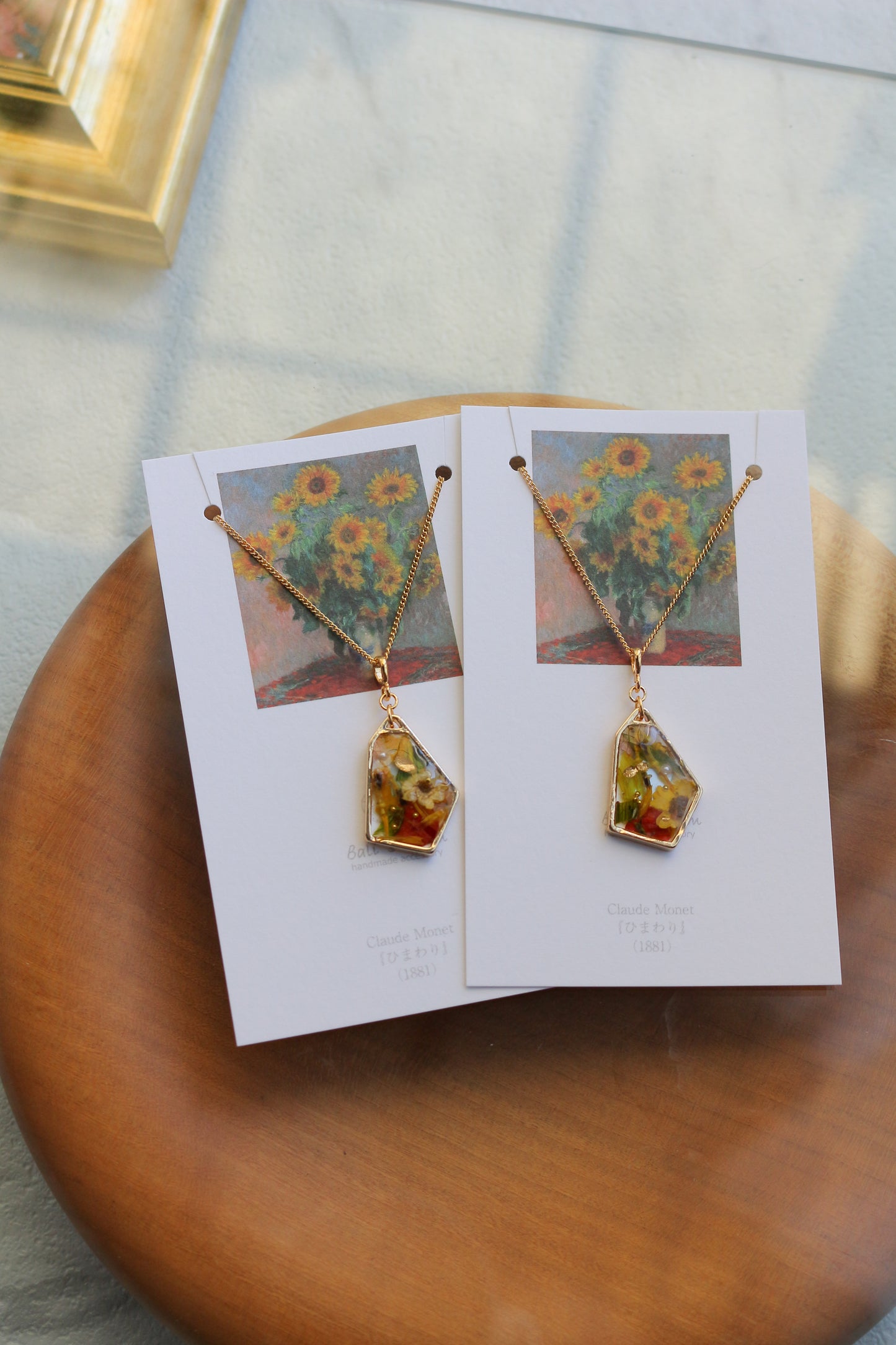 Claude Monet's Sunflowers Inspired Necklace - ひまわり
