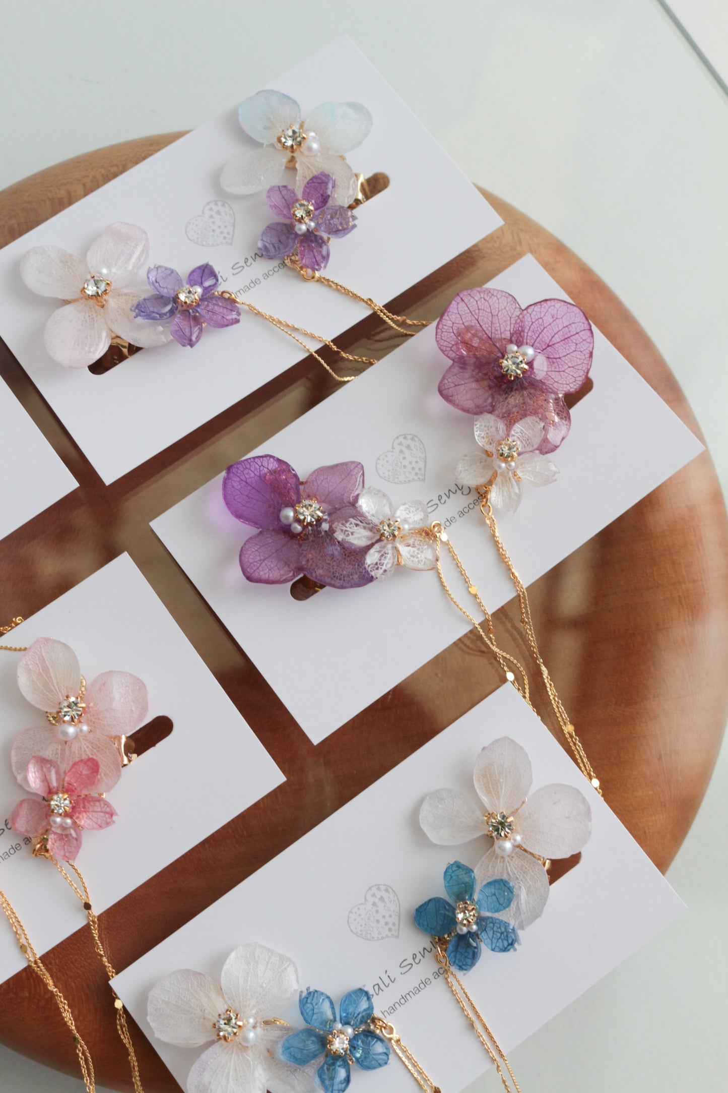 Hydrangea Flying Butterfly No.36 - Clip-on(イヤリング)
