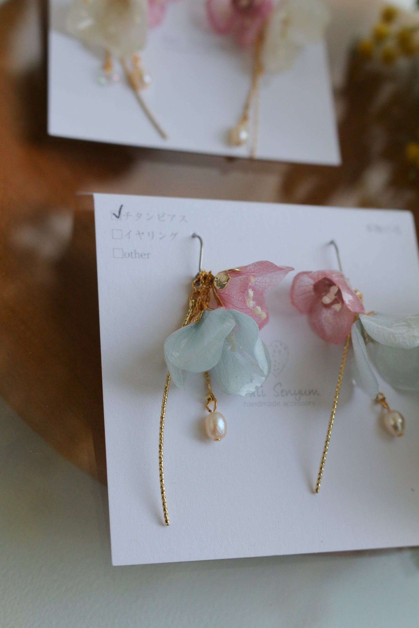 ”SUZUYOME2" Original Flower Earrings - No.6