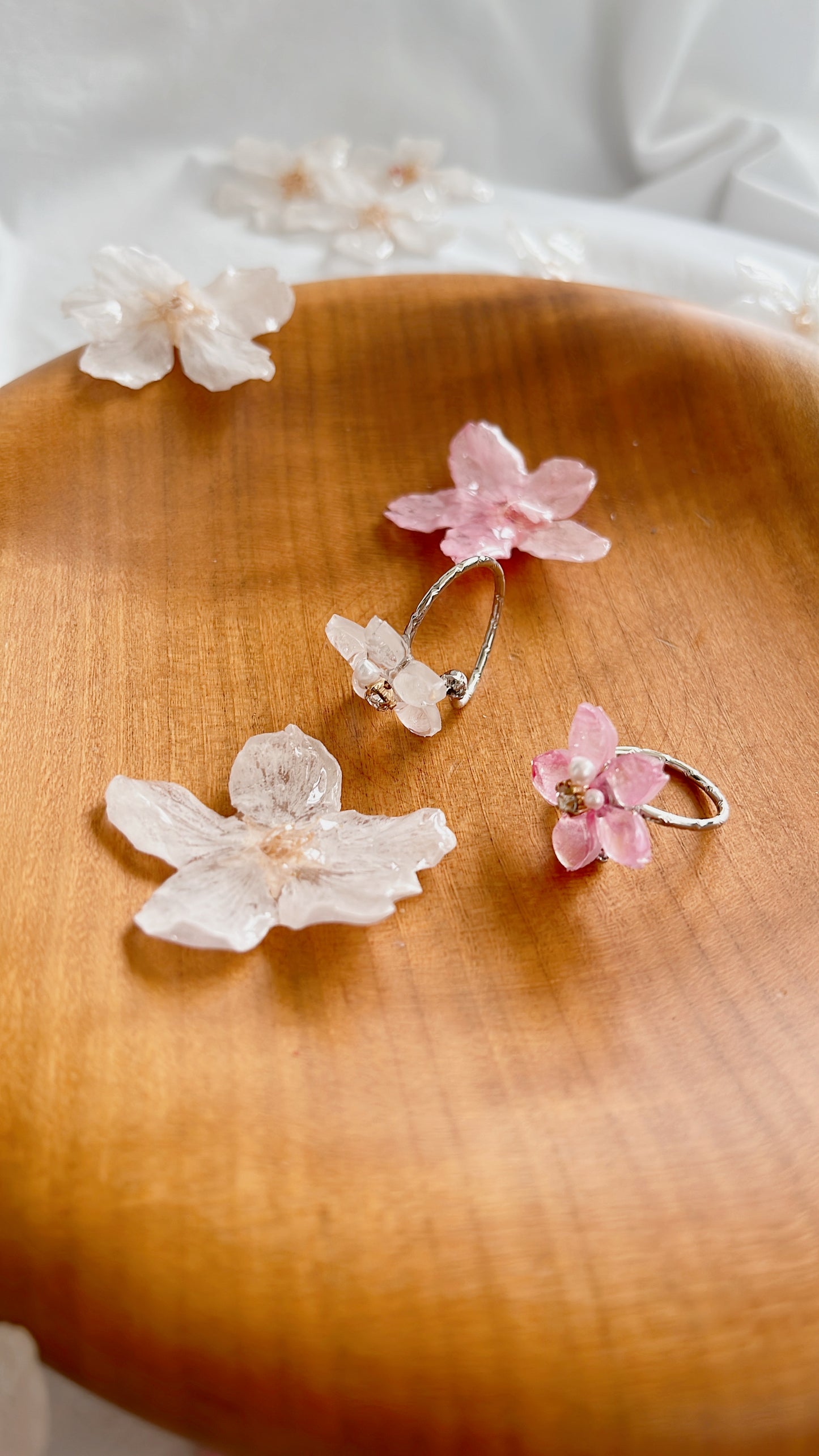 Someiyoshino Sakura Ring Silver Color #S034