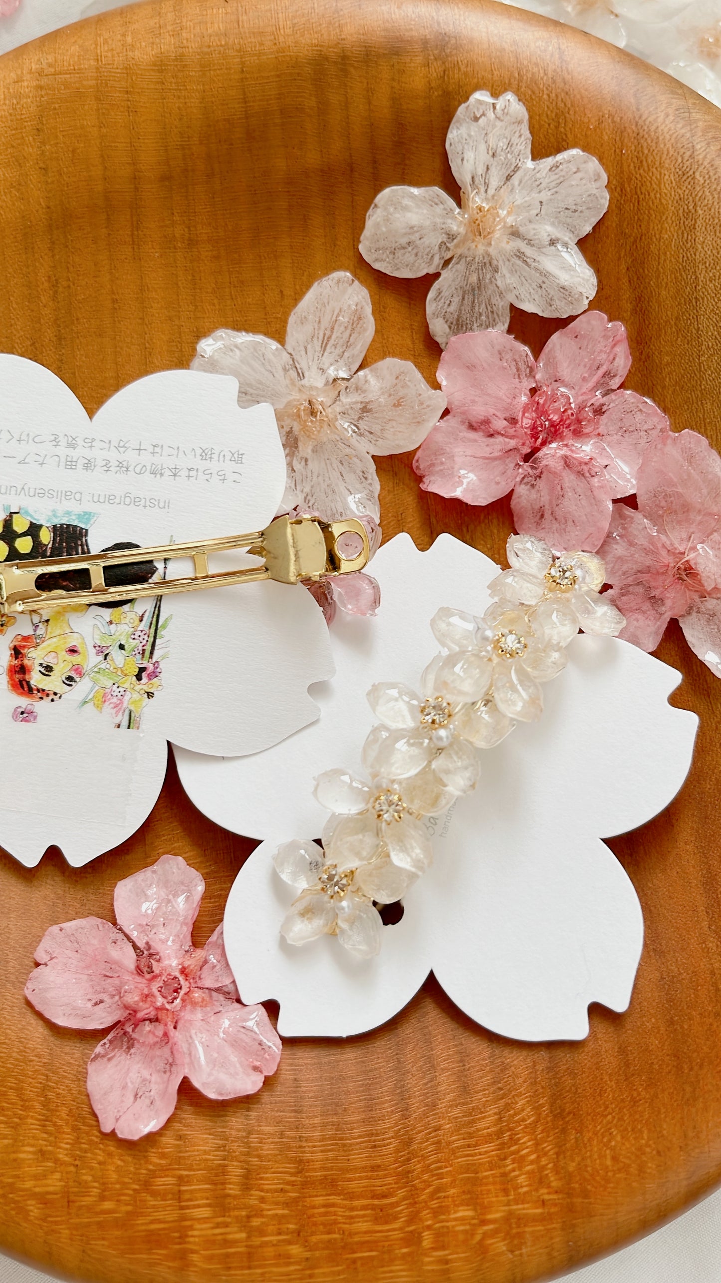 Five Someiyoshino Sakura Hair Barrette #S037