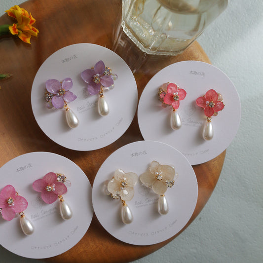 Hydrangea Elegant No.1 - Titanium Pierces チタンピアス