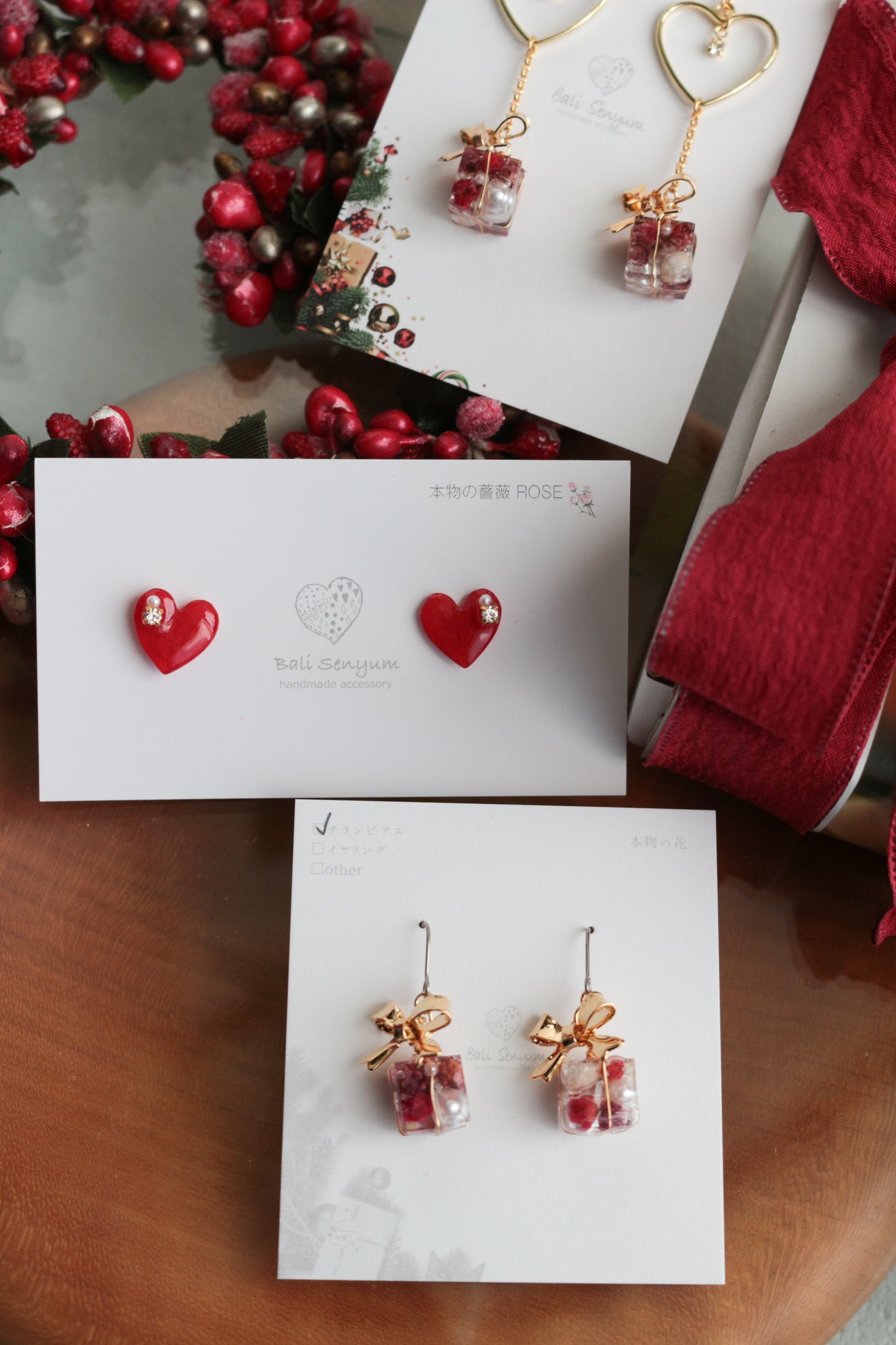 Heart-Shaped Rose Earring