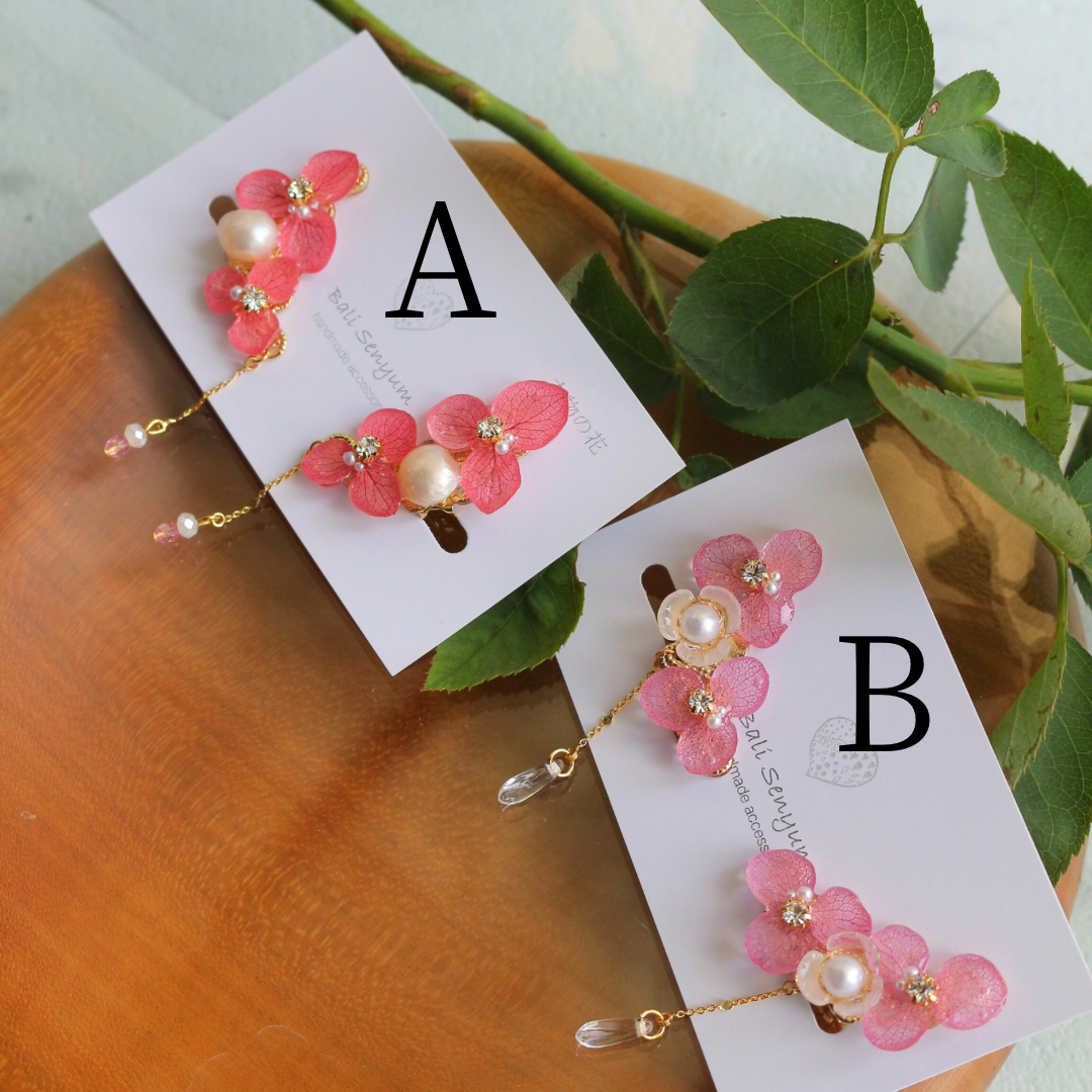 Hydrangea Pearl Flower Earring No.2- Clip-on(イヤリング)