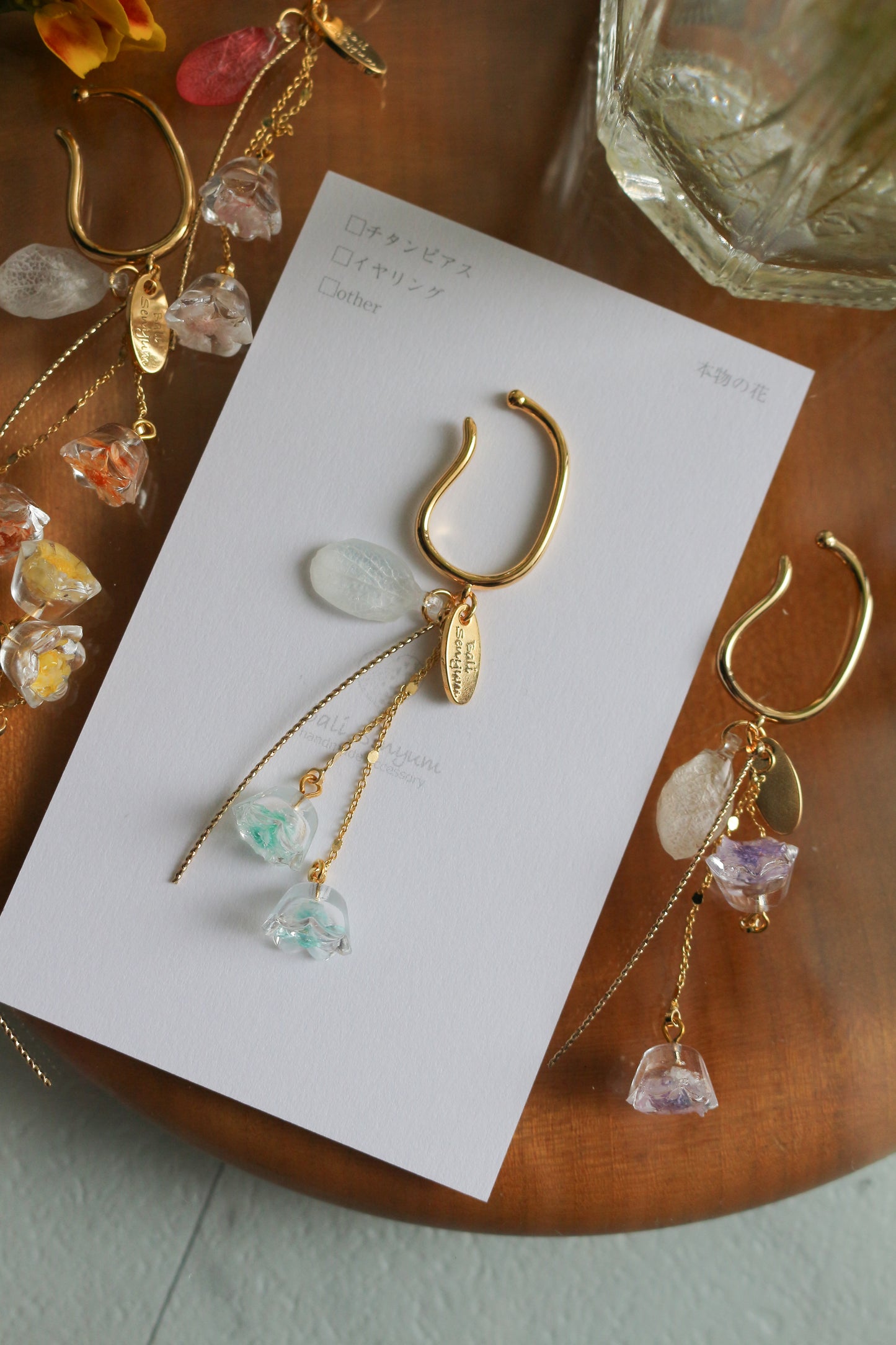 Floral Ear-cuff - 残暑の風