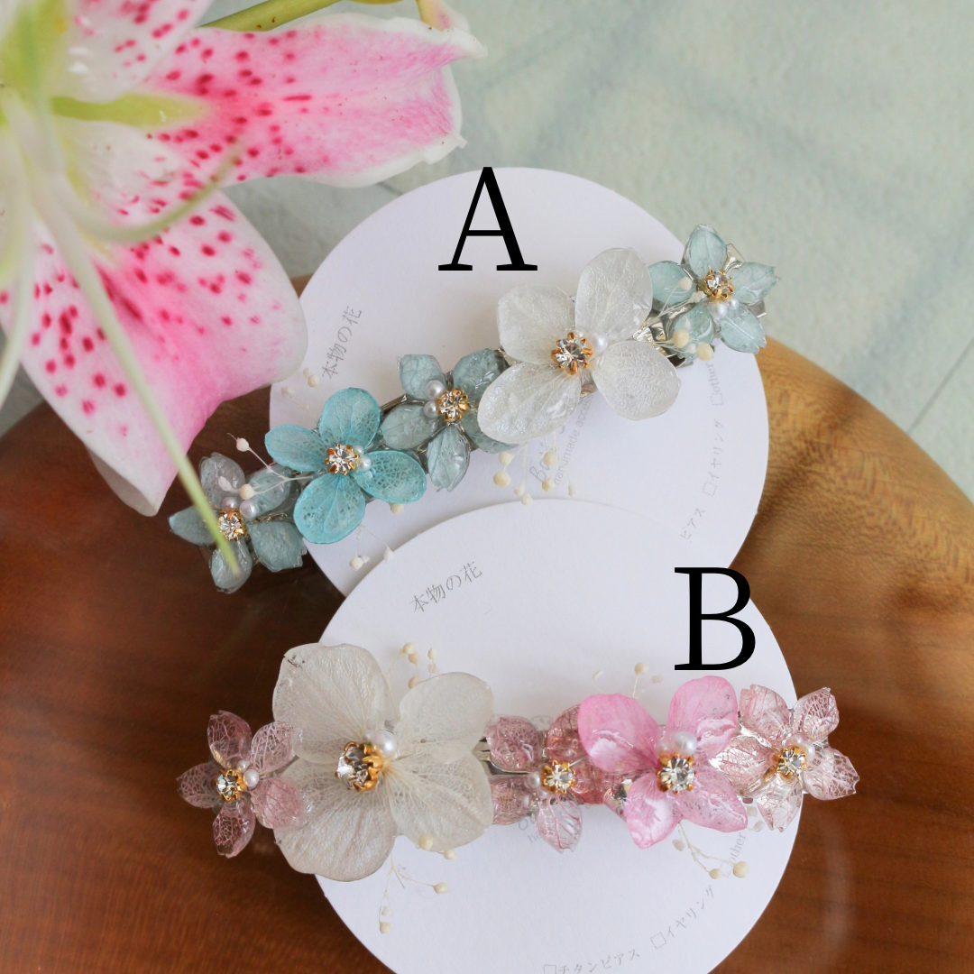 Hydrangea Hair Barrette No.34