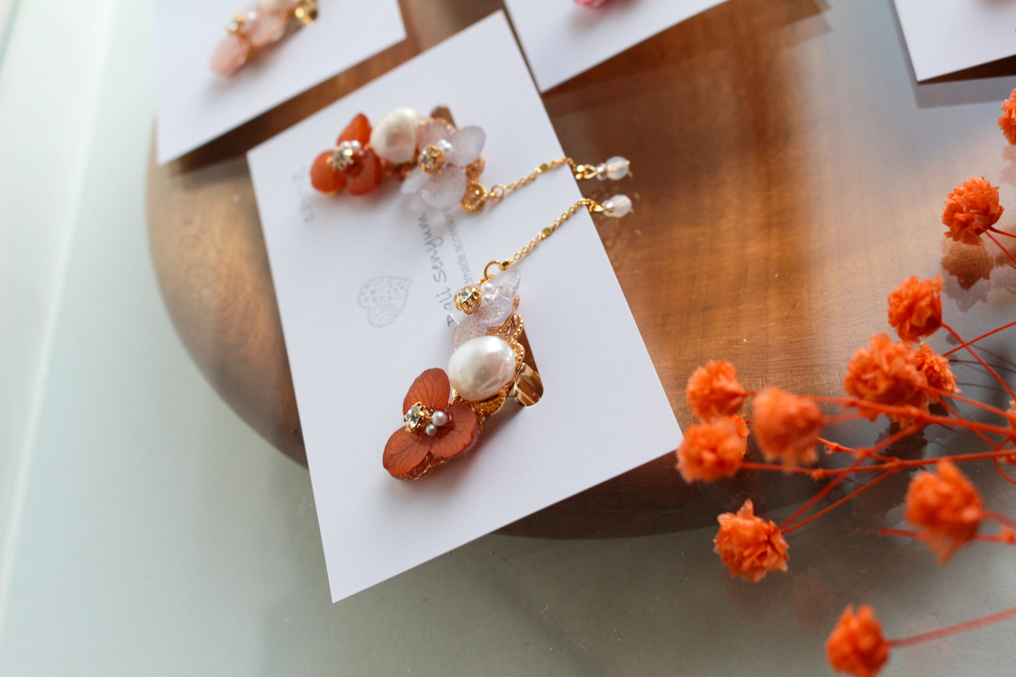 Hydrangea Pearl Flower Earring No.5 Clip-on (イヤリング)