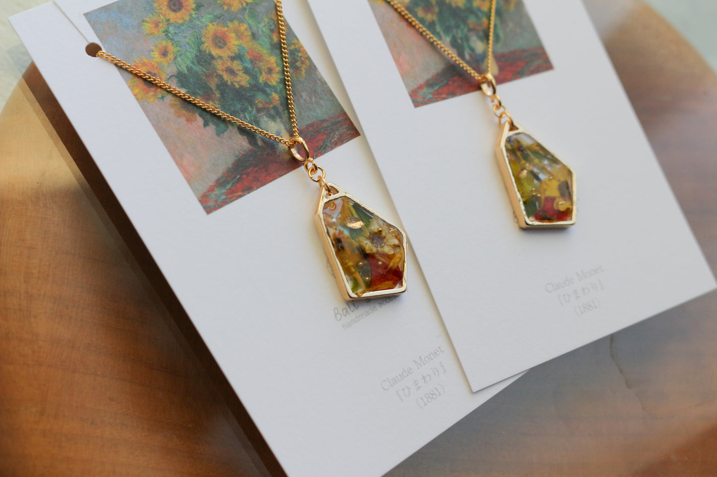 Claude Monet's Sunflowers Inspired Necklace - ひまわり