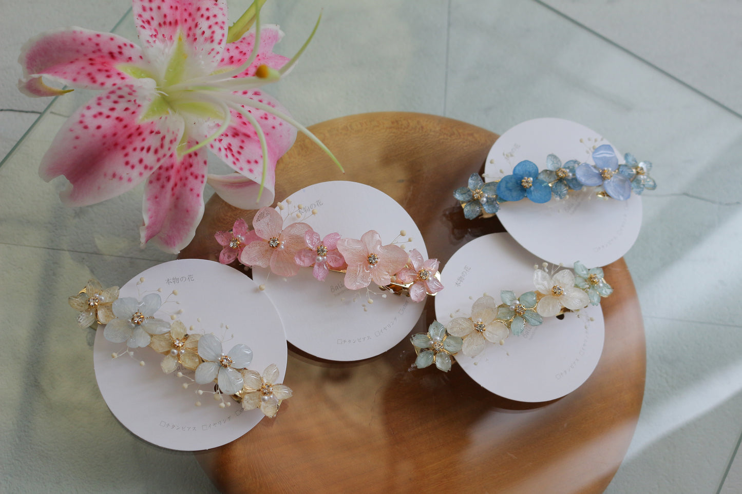 Hydrangea Hair Barrette No.36