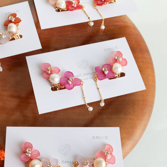 Hydrangea Pearl Flower Earring No.5 Clip-on (イヤリング)