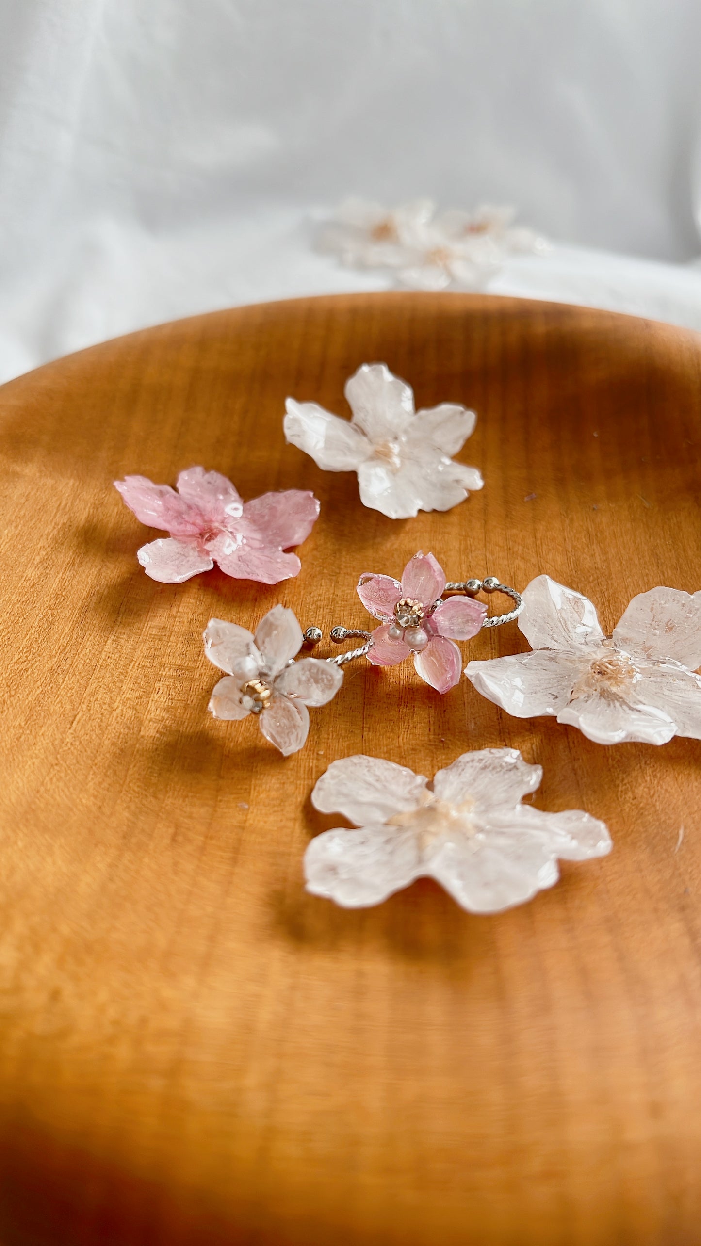 Someiyoshino Sakura Ring Silver Color #S034