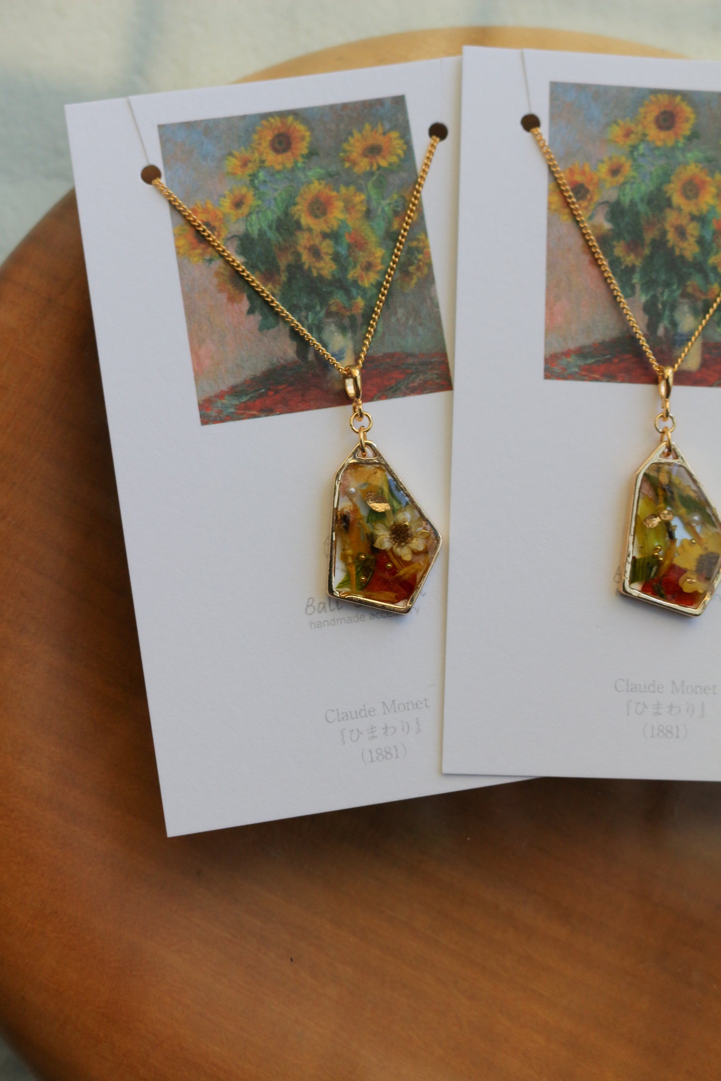Claude Monet's Sunflowers Inspired Necklace - ひまわり