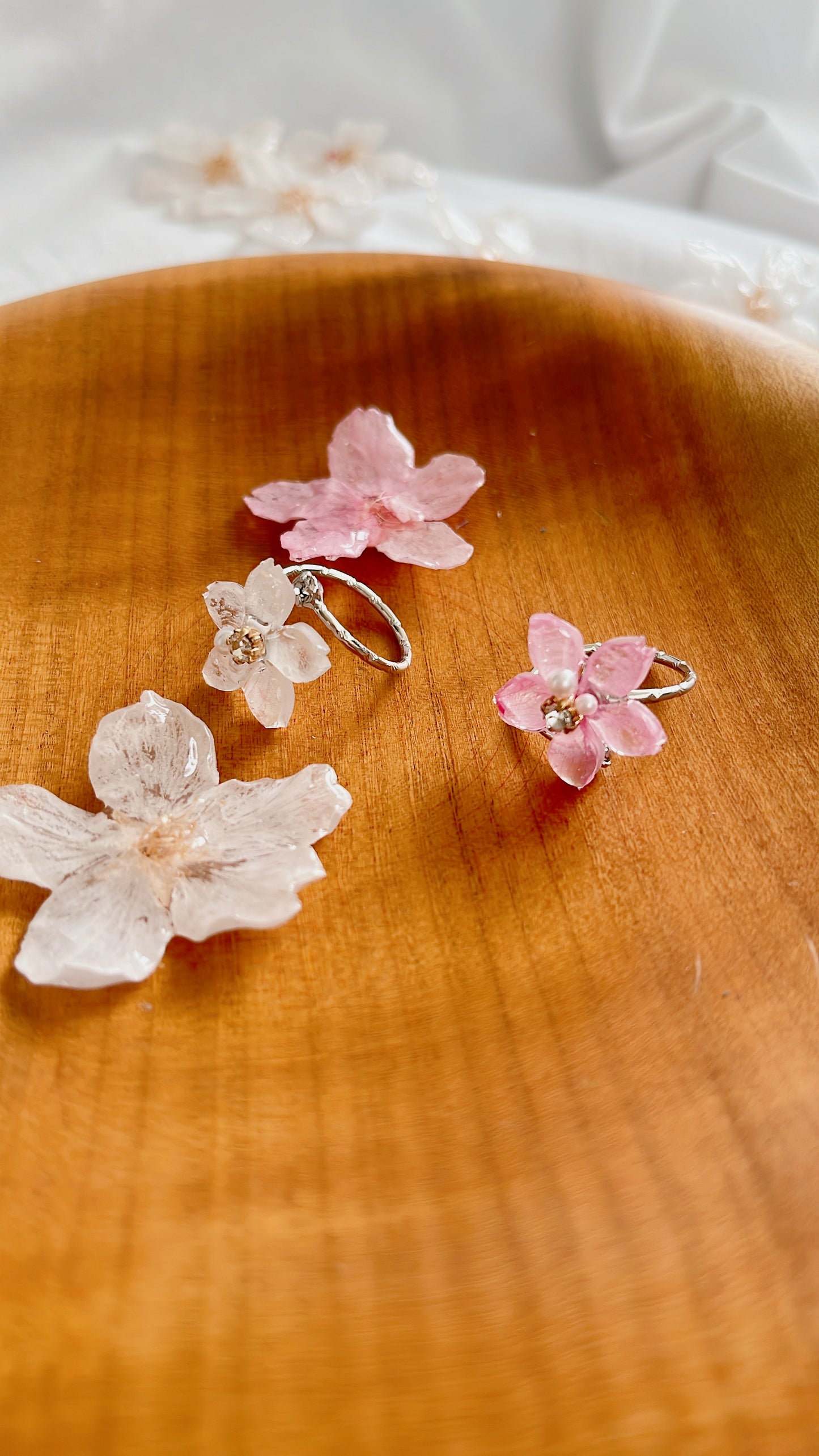 Someiyoshino Sakura Ring Silver Color #S034