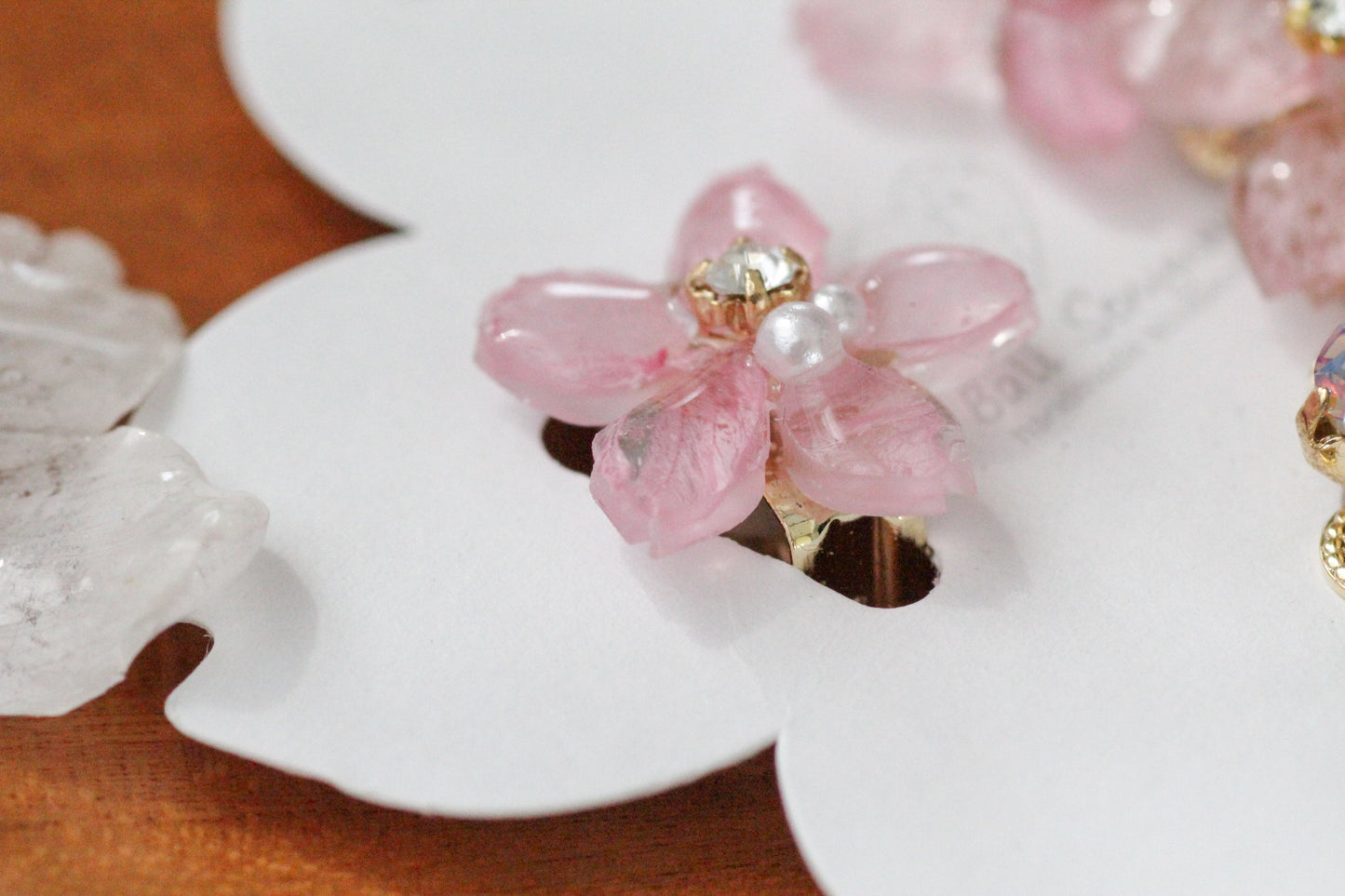 Someiyoshino Double Sakura Earring and Ear Cuff #S028