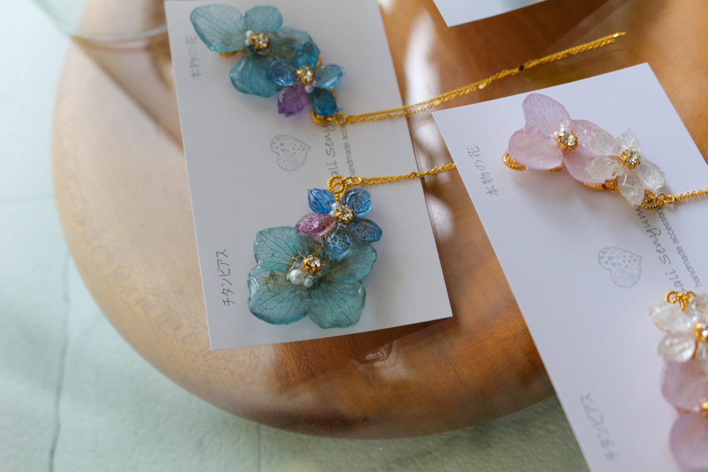 Hydrangea Flying Butterfly No.35- Titanium Pierce(ピアス)