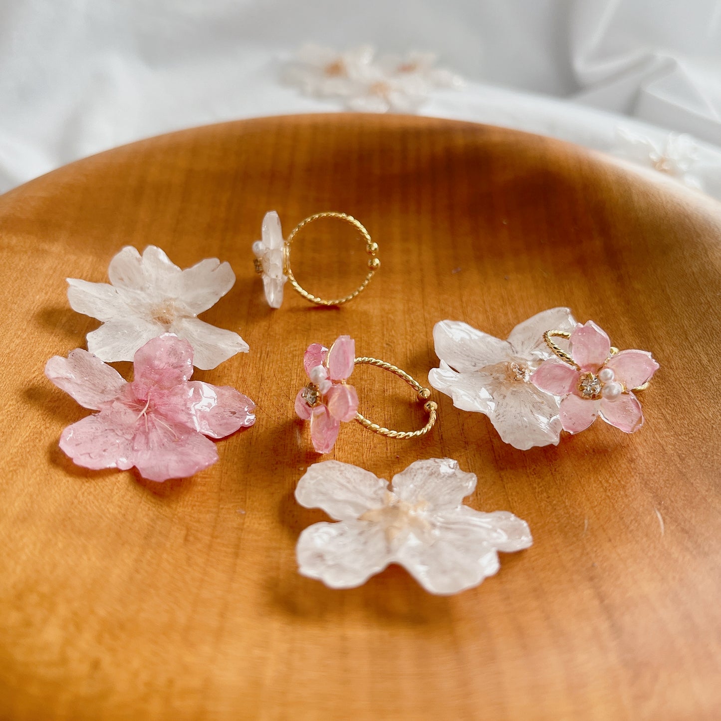 Someiyoshino Sakura Ring Silver Color #S034