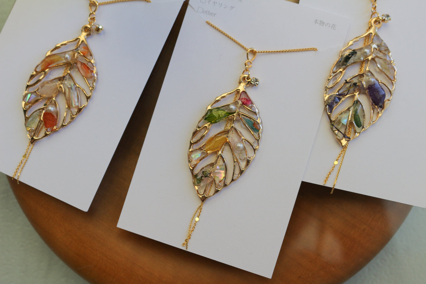 Leaf Necklace with chain 60cm No.4