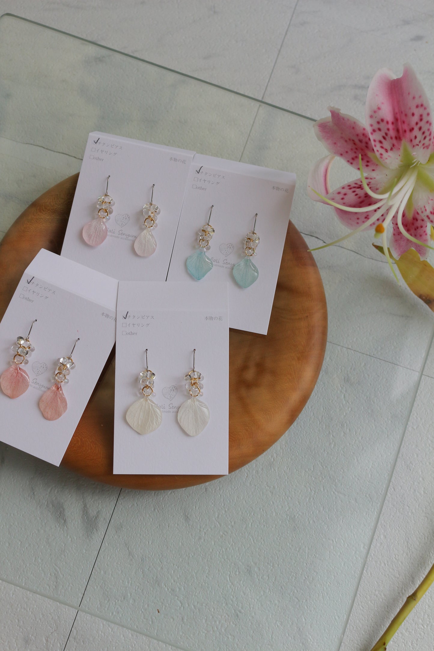 Hydrangea TSUBU Earrings - No.2