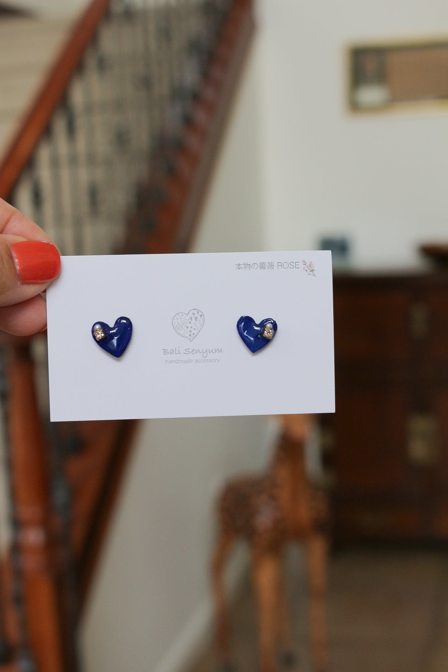 Heart-Shaped Rose Earring