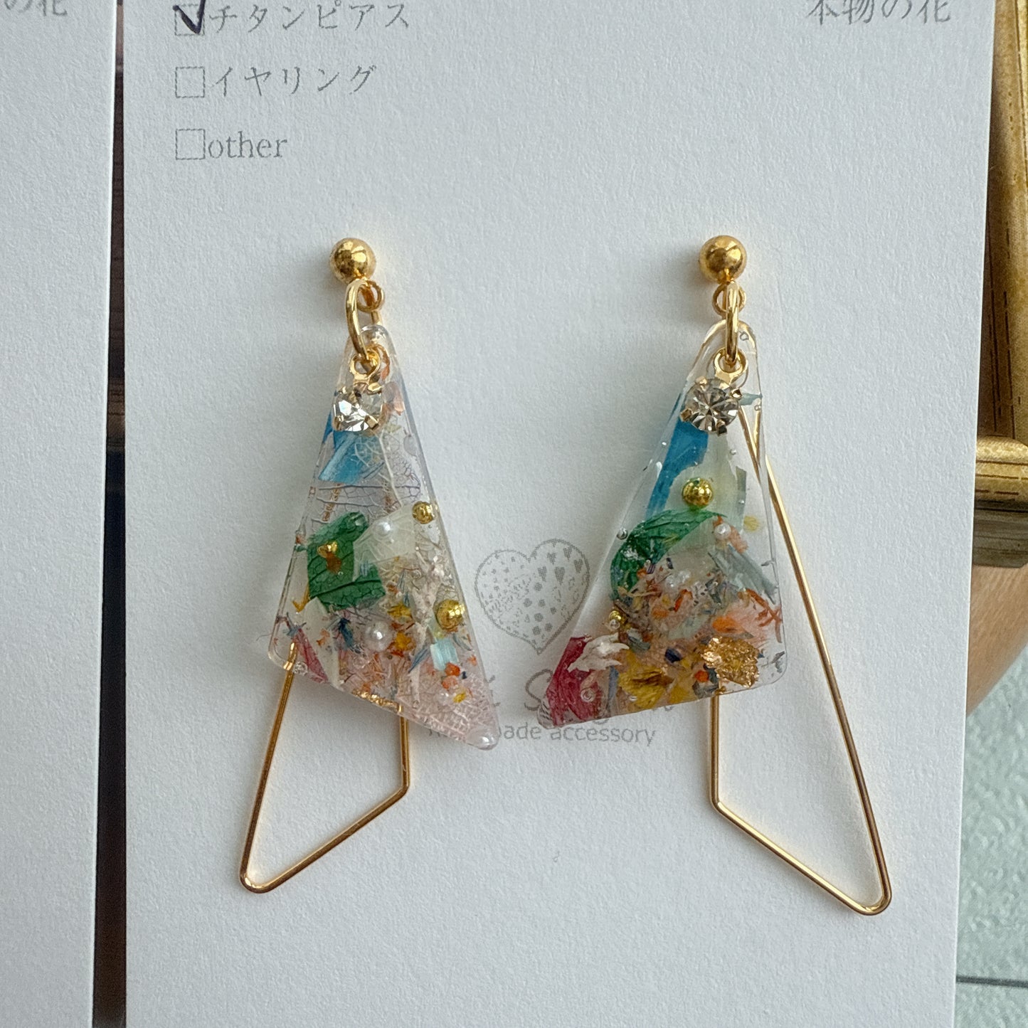 Claude Monet Woman with a Parasol Inspired Earrings - 散歩 日傘をさす女性 No.5