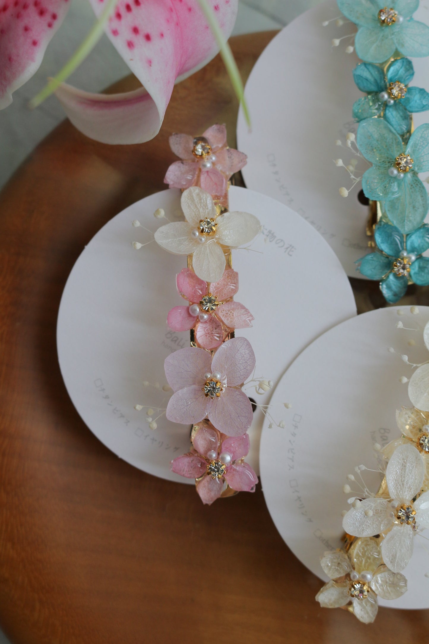 Hydrangea Hair Barrette No.35