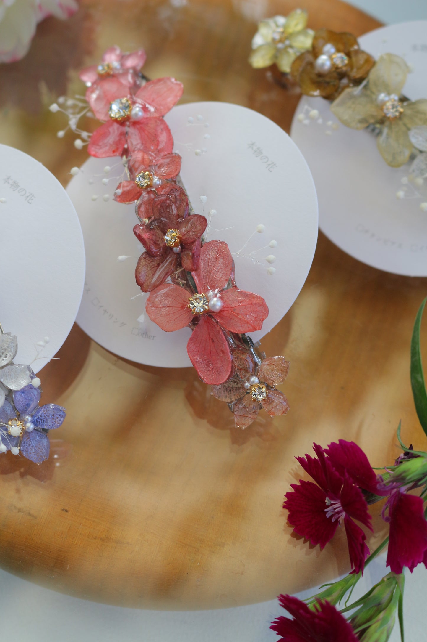 Hydrangea Hair Barrette No.12