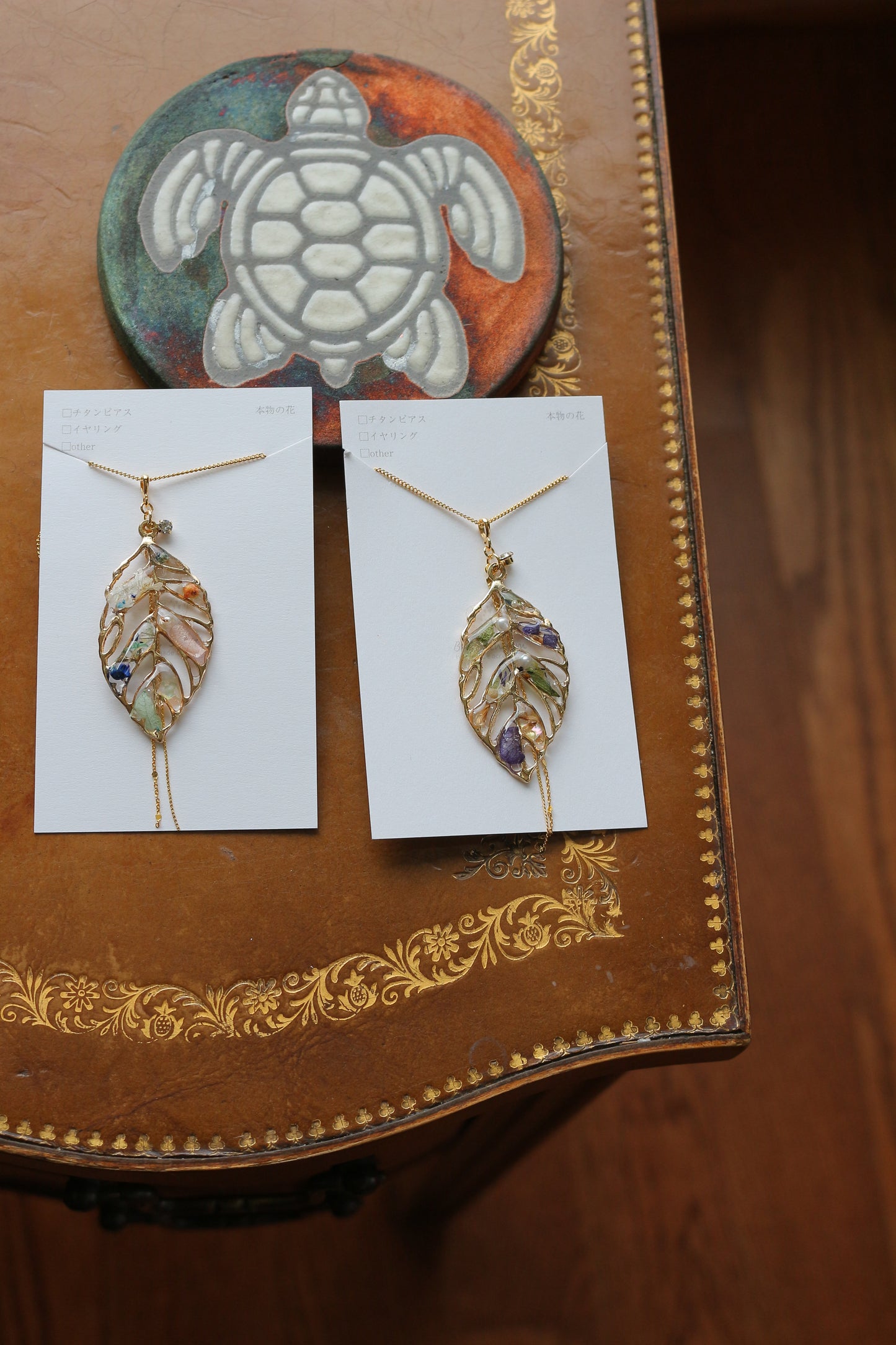 Leaf Necklace with chain 60cm  No.12