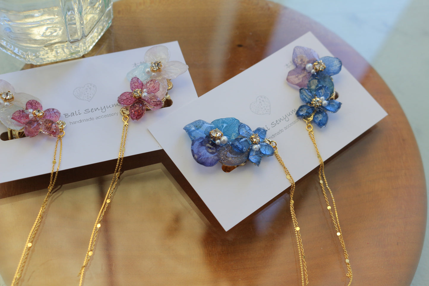 Hydrangea Flying Butterfly No.36 - Clip-on(イヤリング)