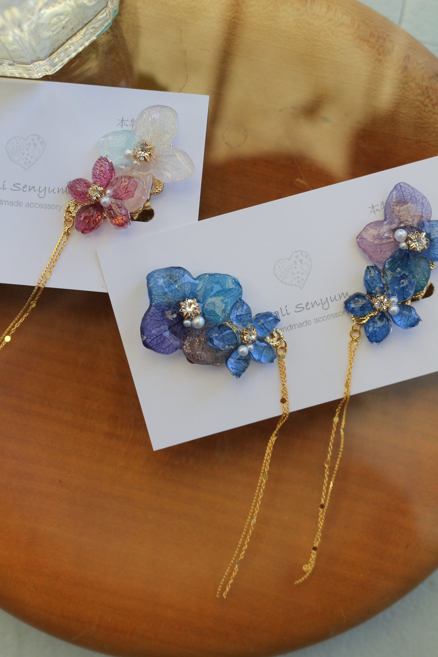 Hydrangea Flying Butterfly No.36 - Clip-on(イヤリング)