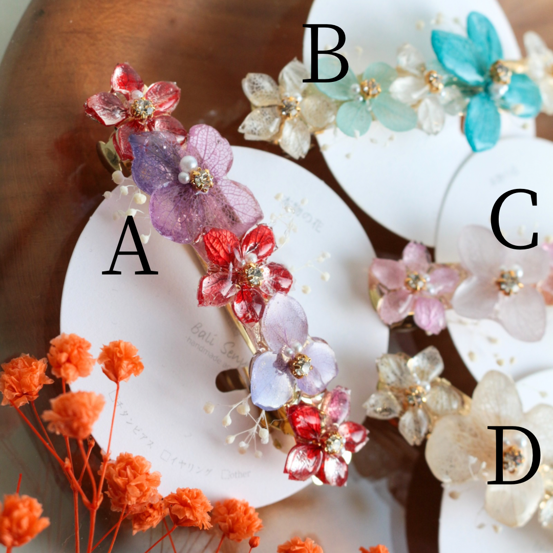 Hydrangea Hair Barrette No.43