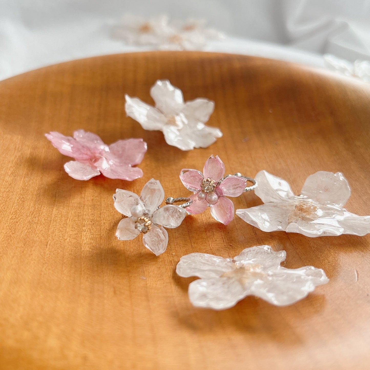 Someiyoshino Sakura Ring Silver Color #S034