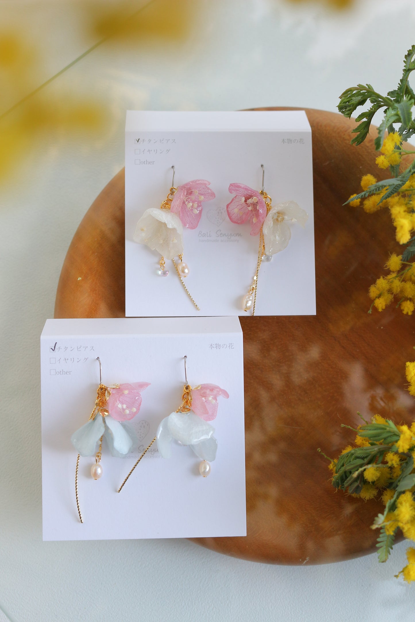 ”SUZUYOME2" Original Flower Earrings - No.6