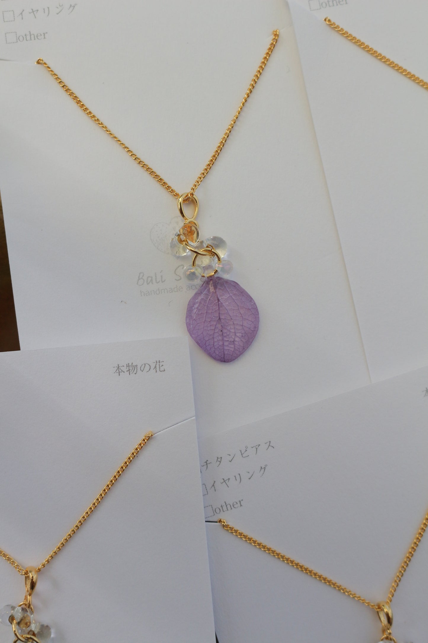 Hydrangea TSUBU Necklace 40cm No.1