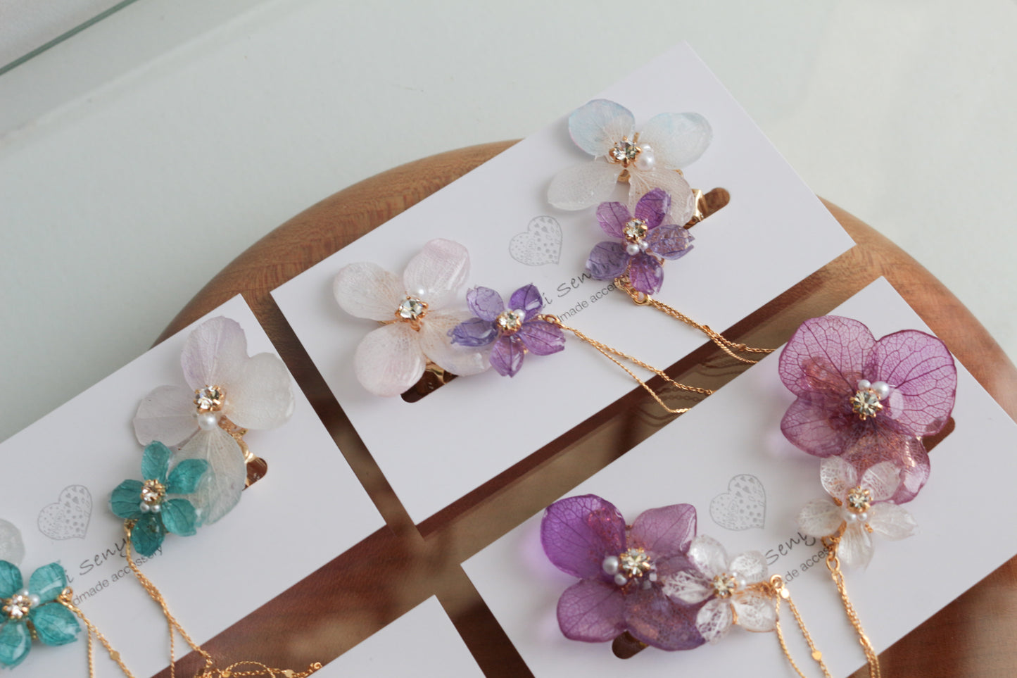 Hydrangea Flying Butterfly No.36 - Clip-on(イヤリング)