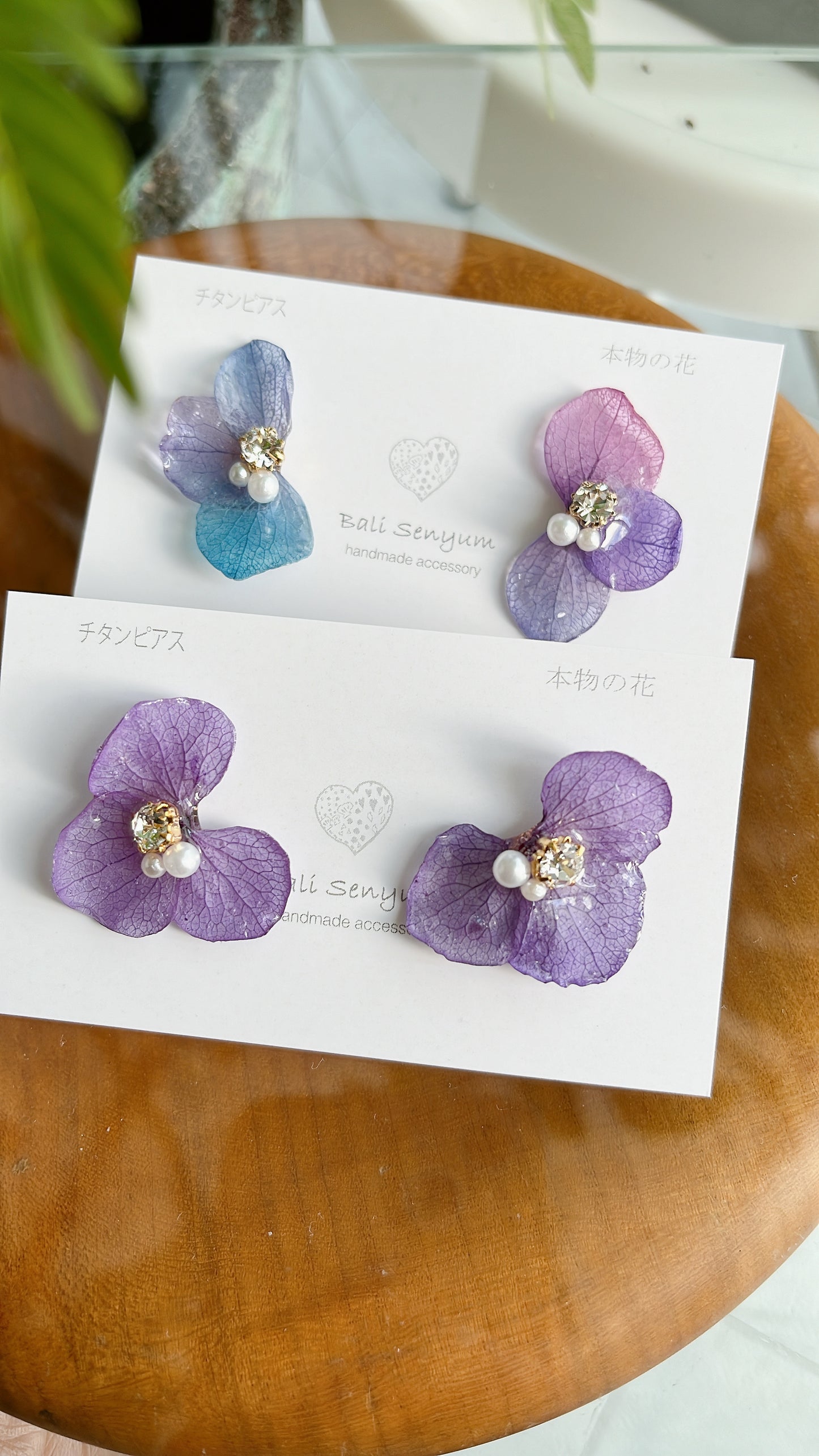 Gradation Hydrangea Wing No.80 - Titanium Pierce(ピアス)