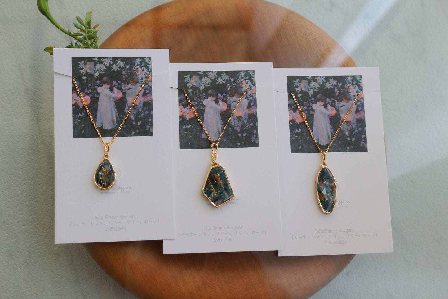 Sargent Inspired Necklace - カーネーション 、リリー、リリー、ローズ