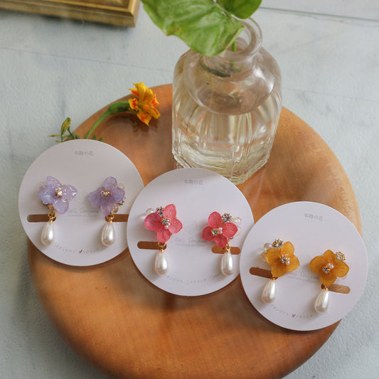 Hydrangea Elegant No.2 - Clip-on イヤリング