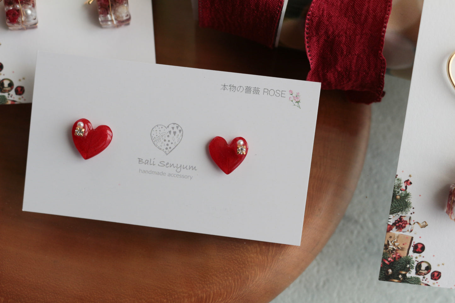 Heart-Shaped Rose Earring