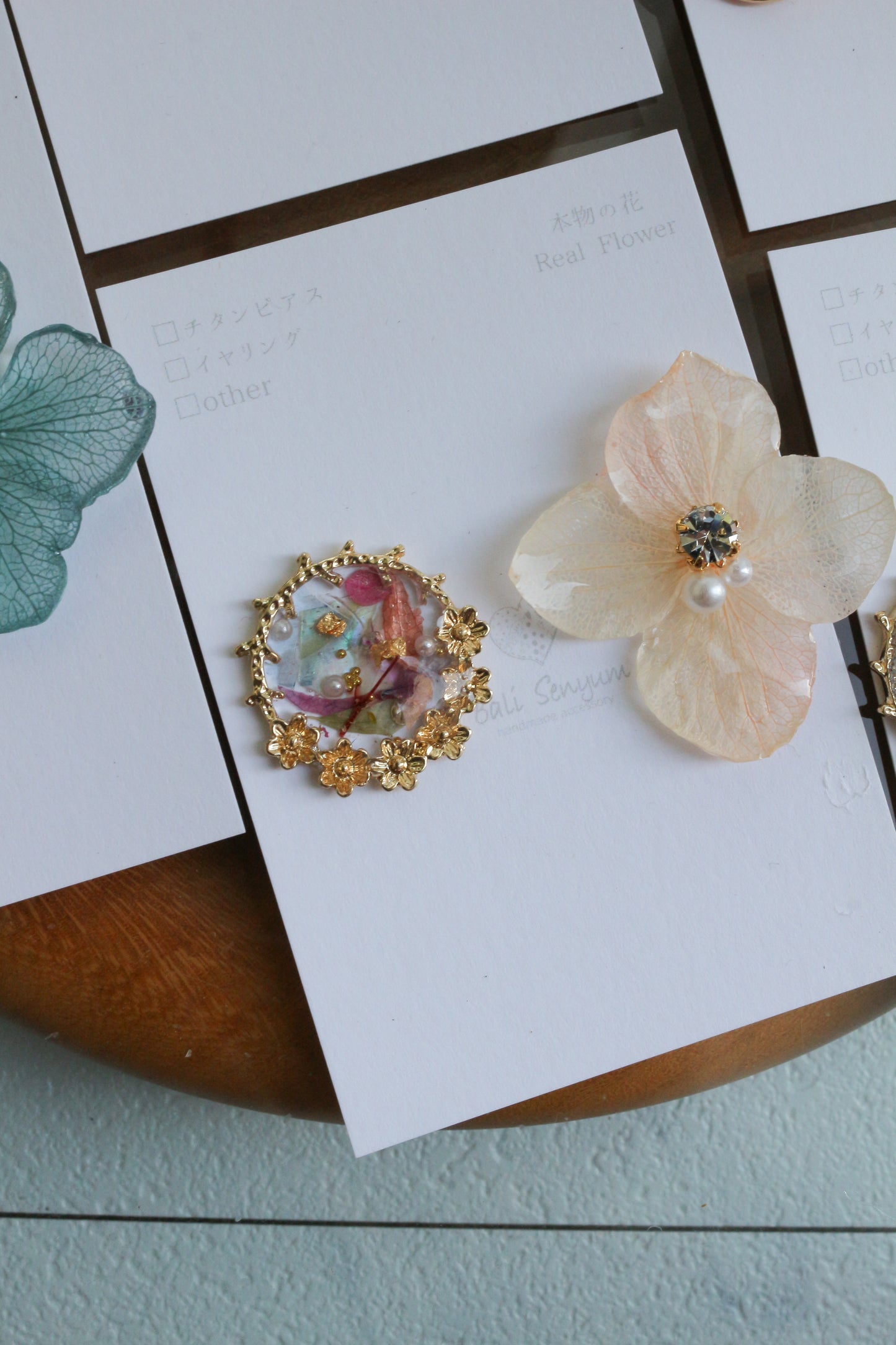Hydrangea and Flower Medallion No.3 パーツ選べます。