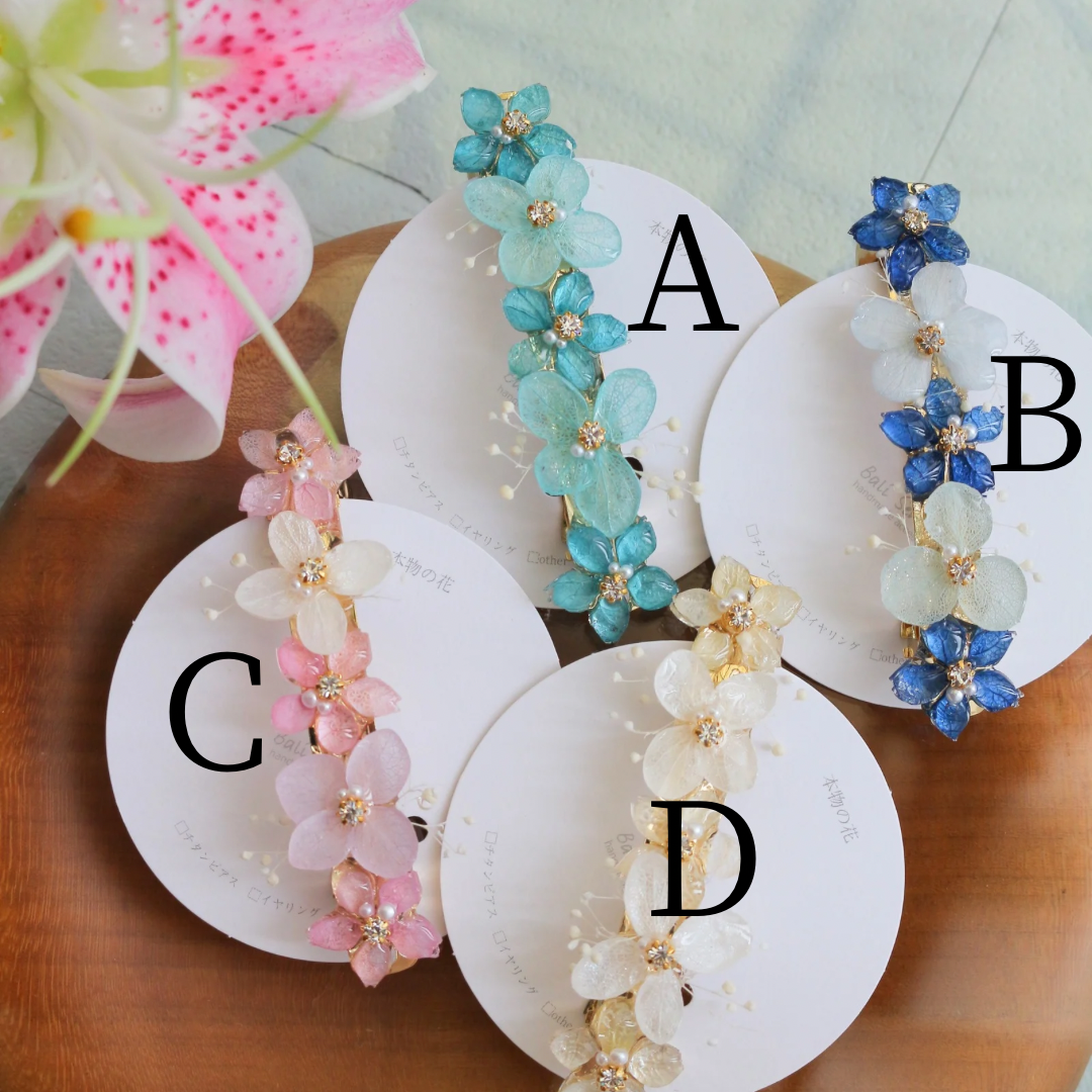 Hydrangea Hair Barrette No.35
