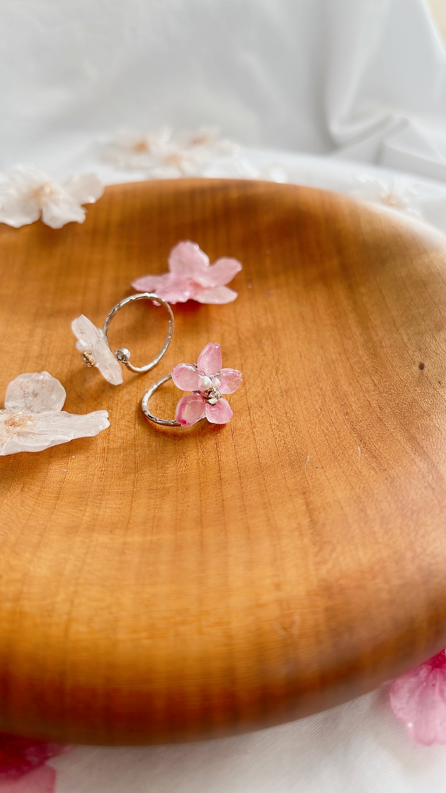 Someiyoshino Sakura Ring Silver Color #S034