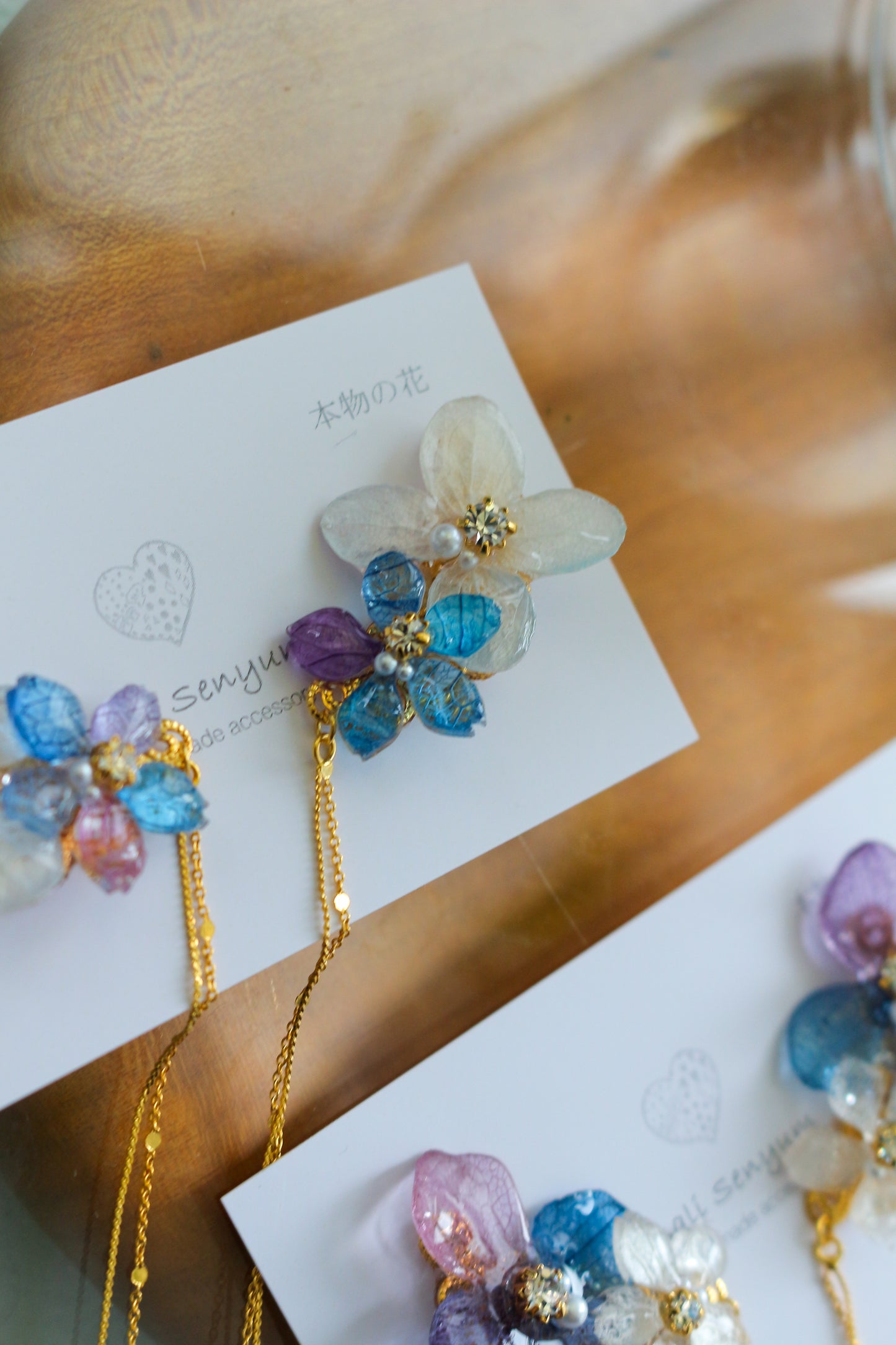Hydrangea Flying Butterfly No.34 - Clip-on(イヤリング)