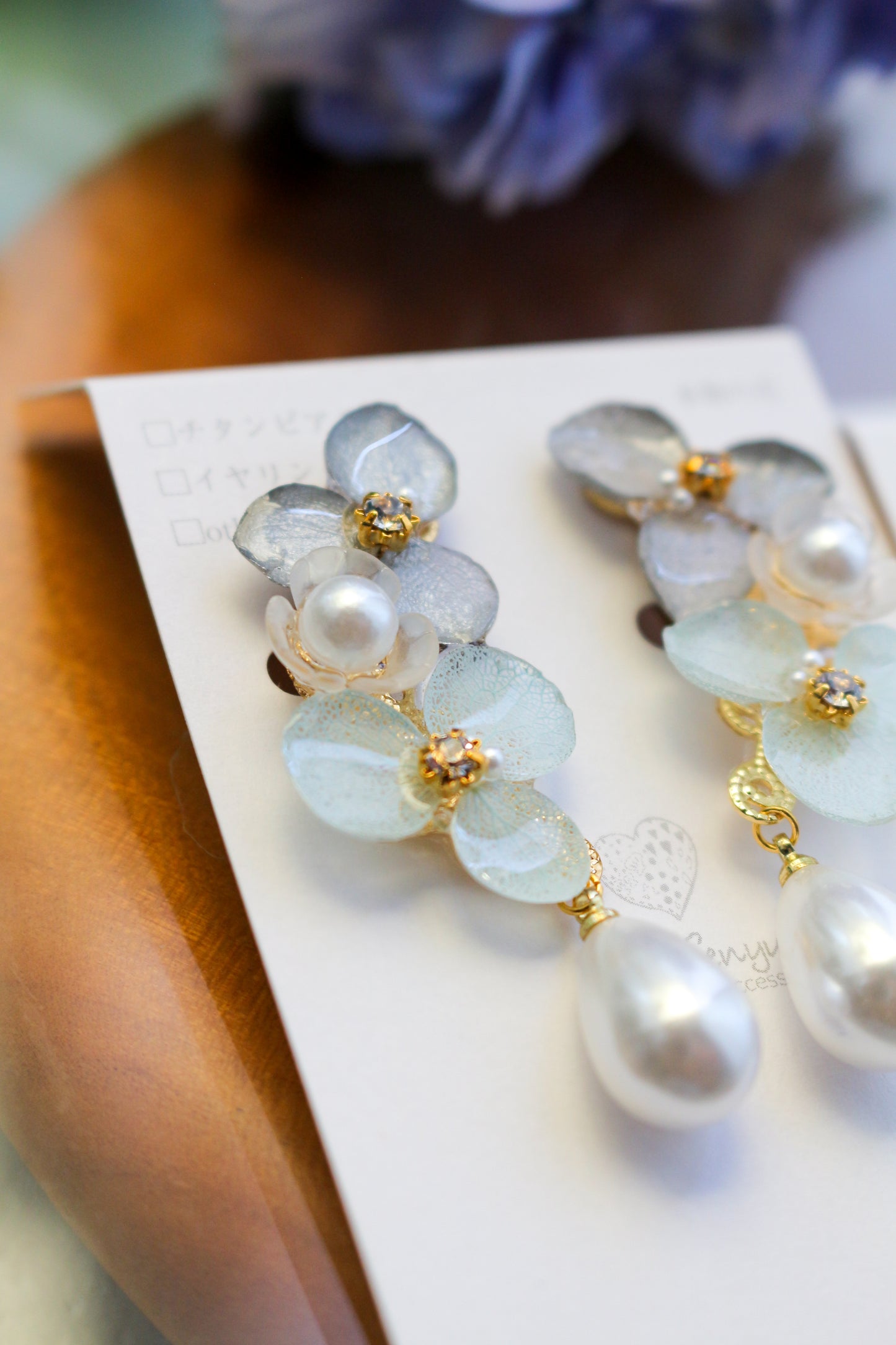 Hydrangea Path Earrings No.1 イヤリング Clip-on
