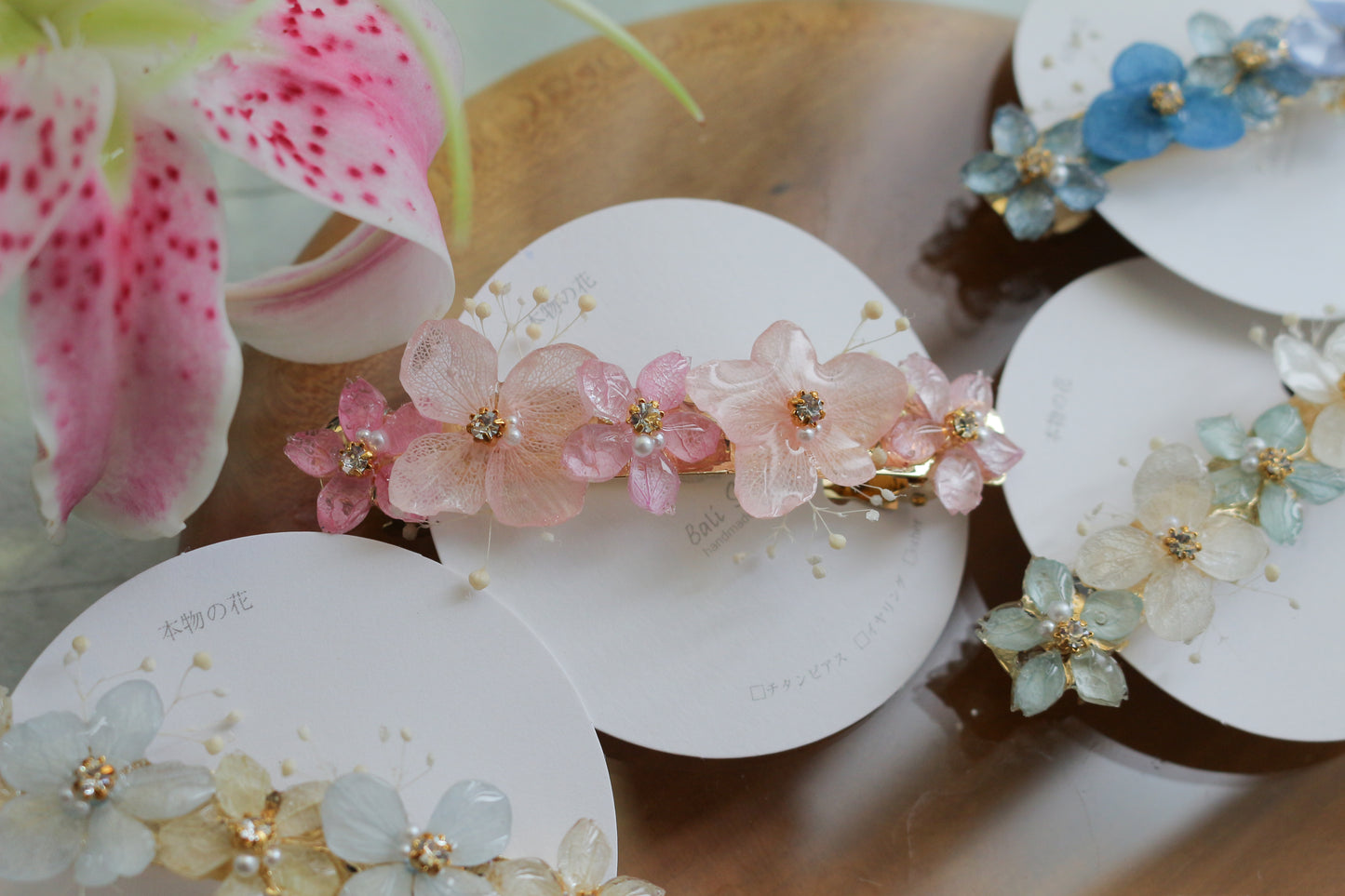 Hydrangea Hair Barrette No.36