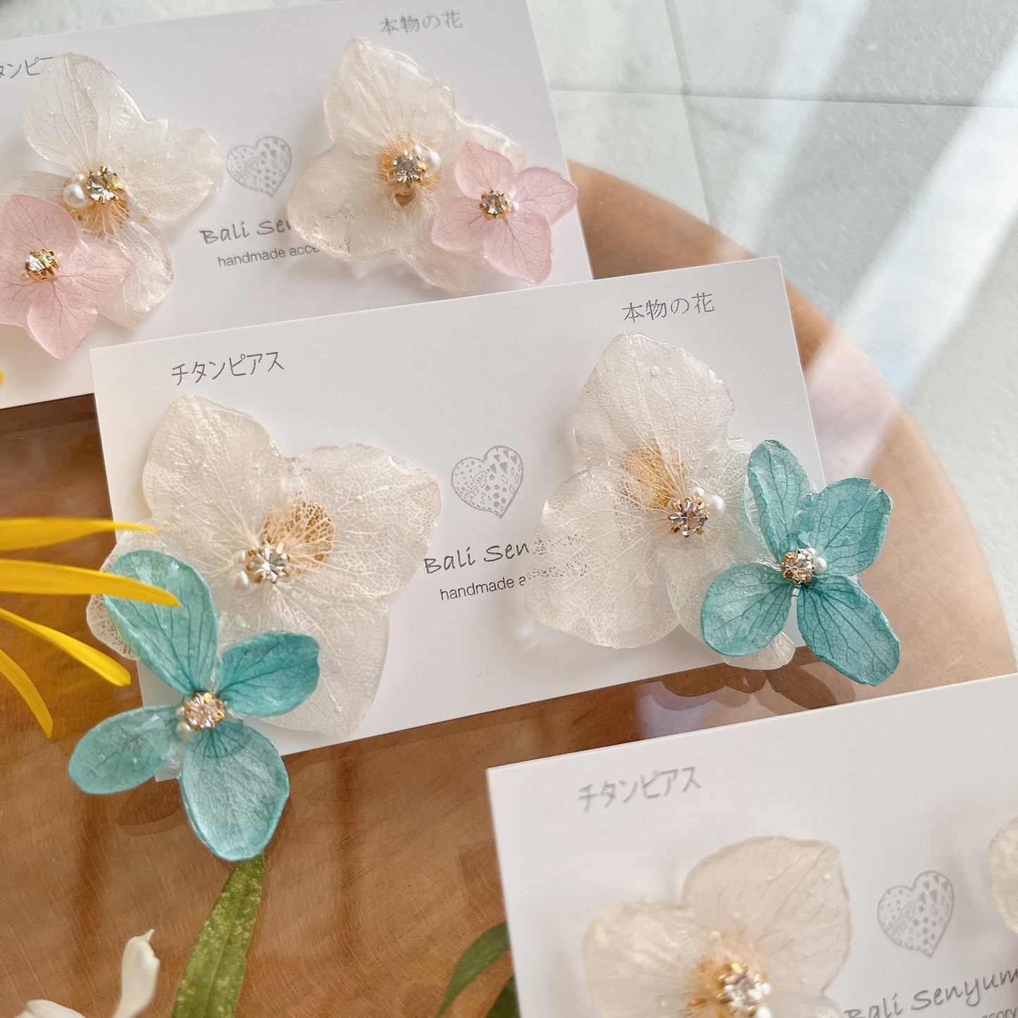 Paired Hydrangea No.16 - Titanium Pierce(ピアス)Limited item