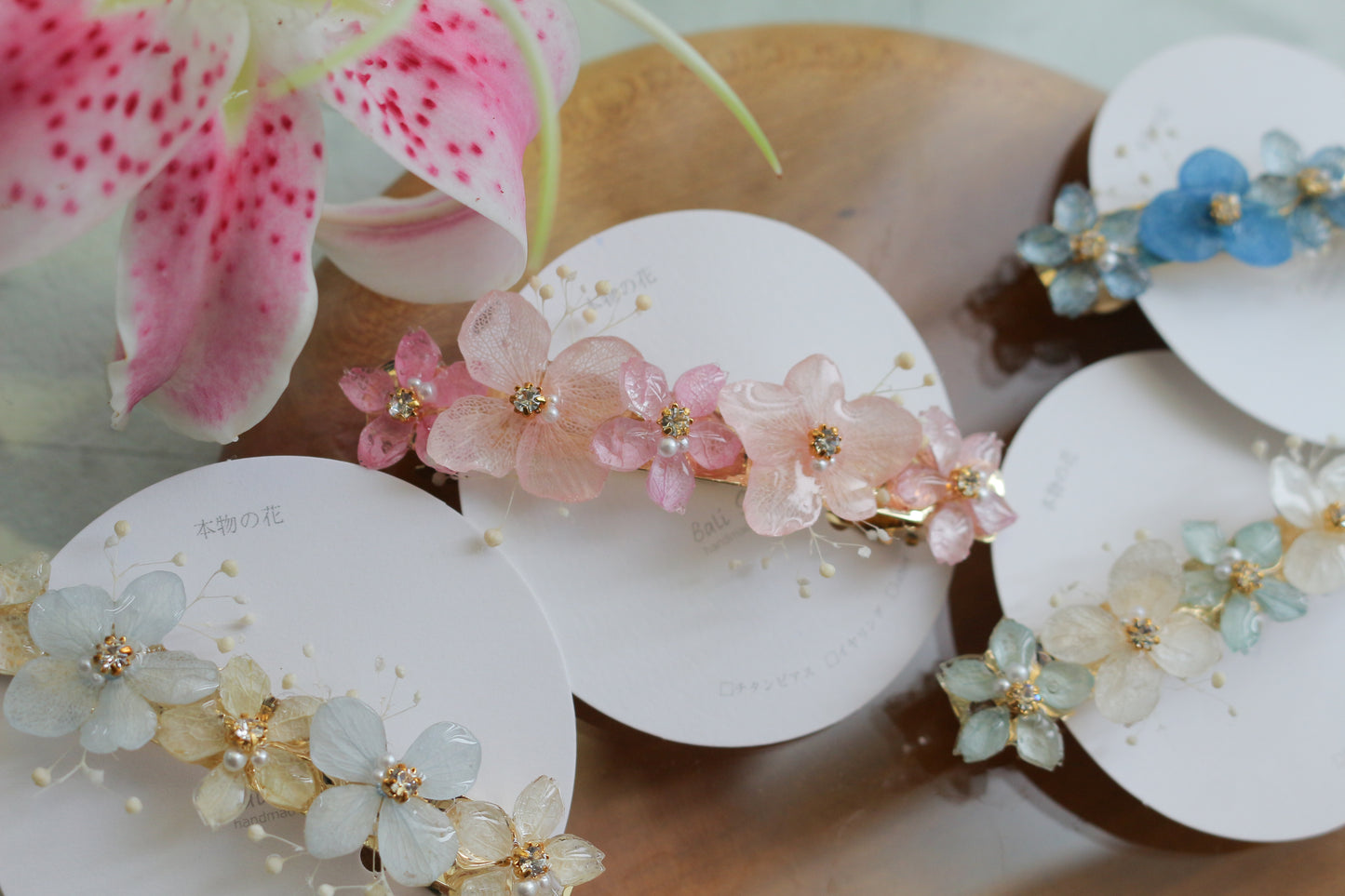 Hydrangea Hair Barrette No.36