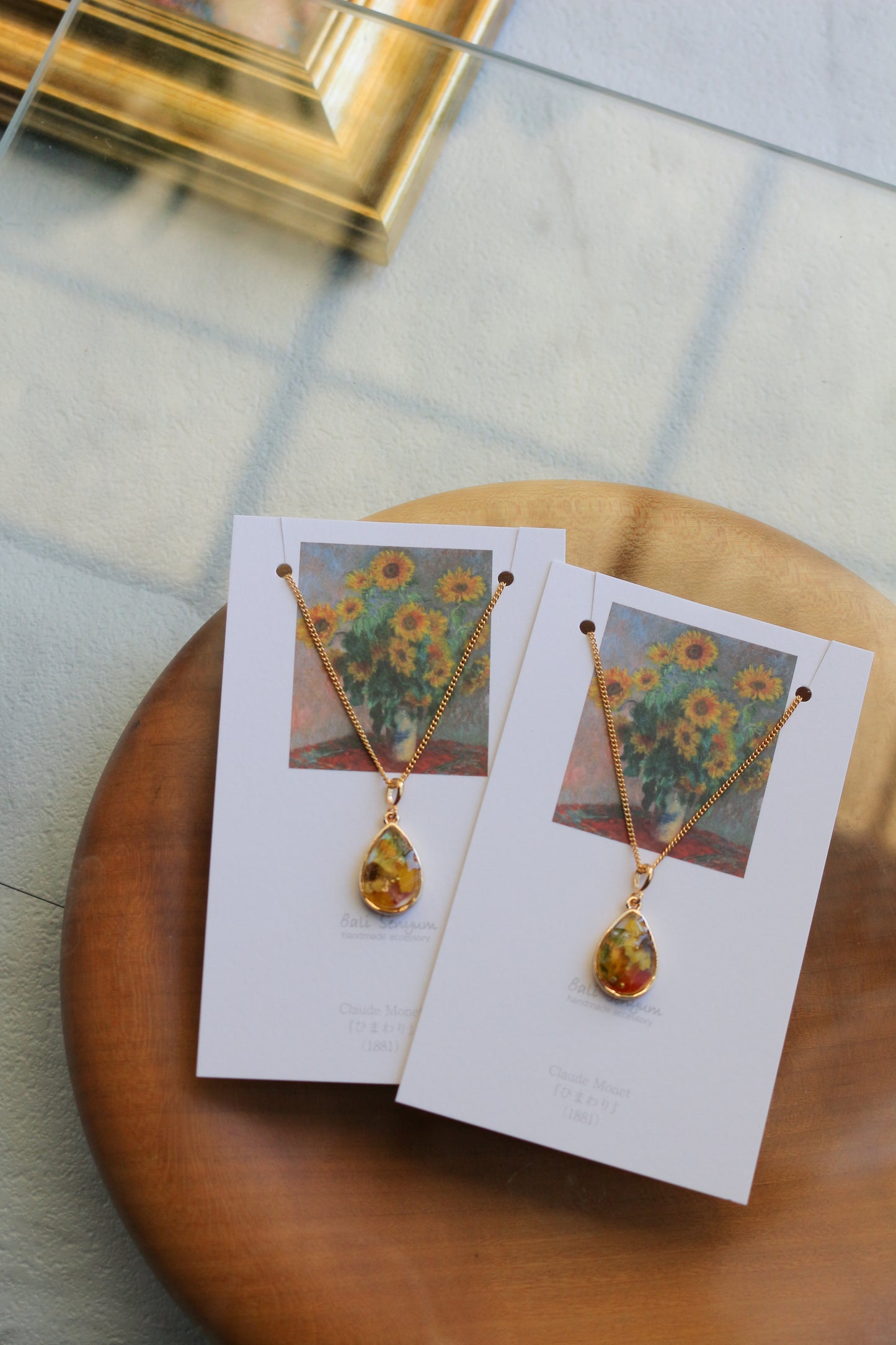 Claude Monet's Sunflowers Inspired Necklace - ひまわり